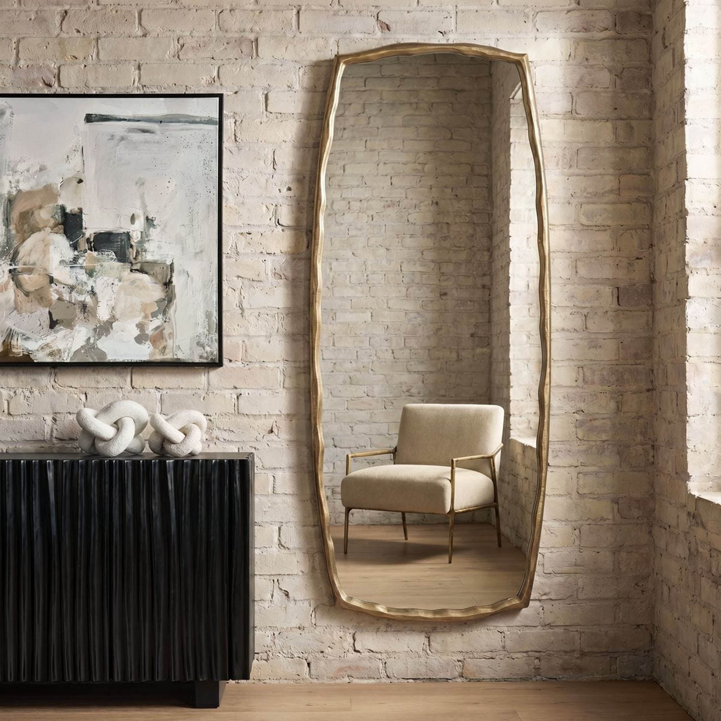 Adair Tall Mirror, Gold