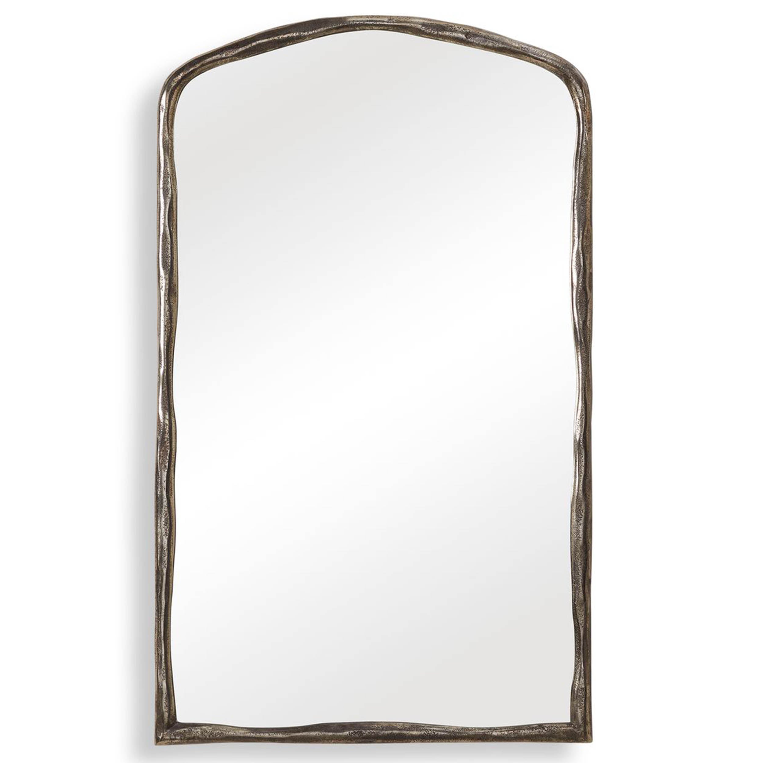 Hammered Arch Mirror, Silver