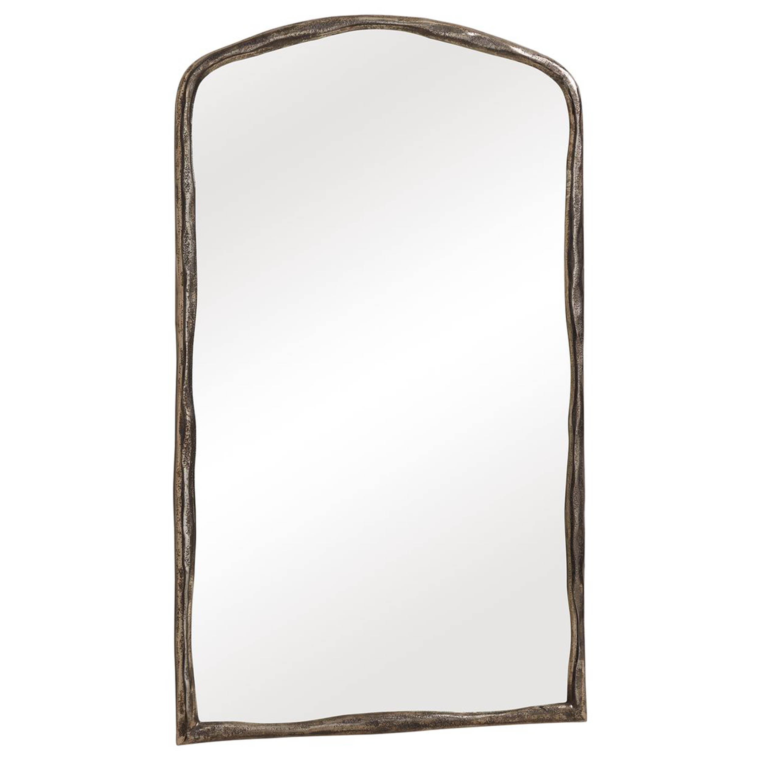 Hammered Arch Mirror, Silver