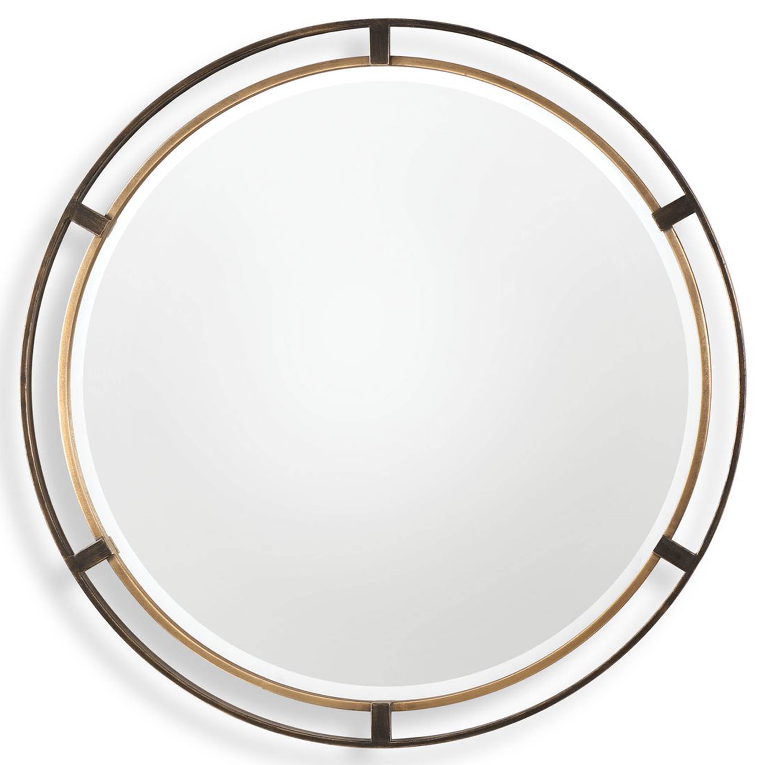 Carrizo Round Mirror, Bronze
