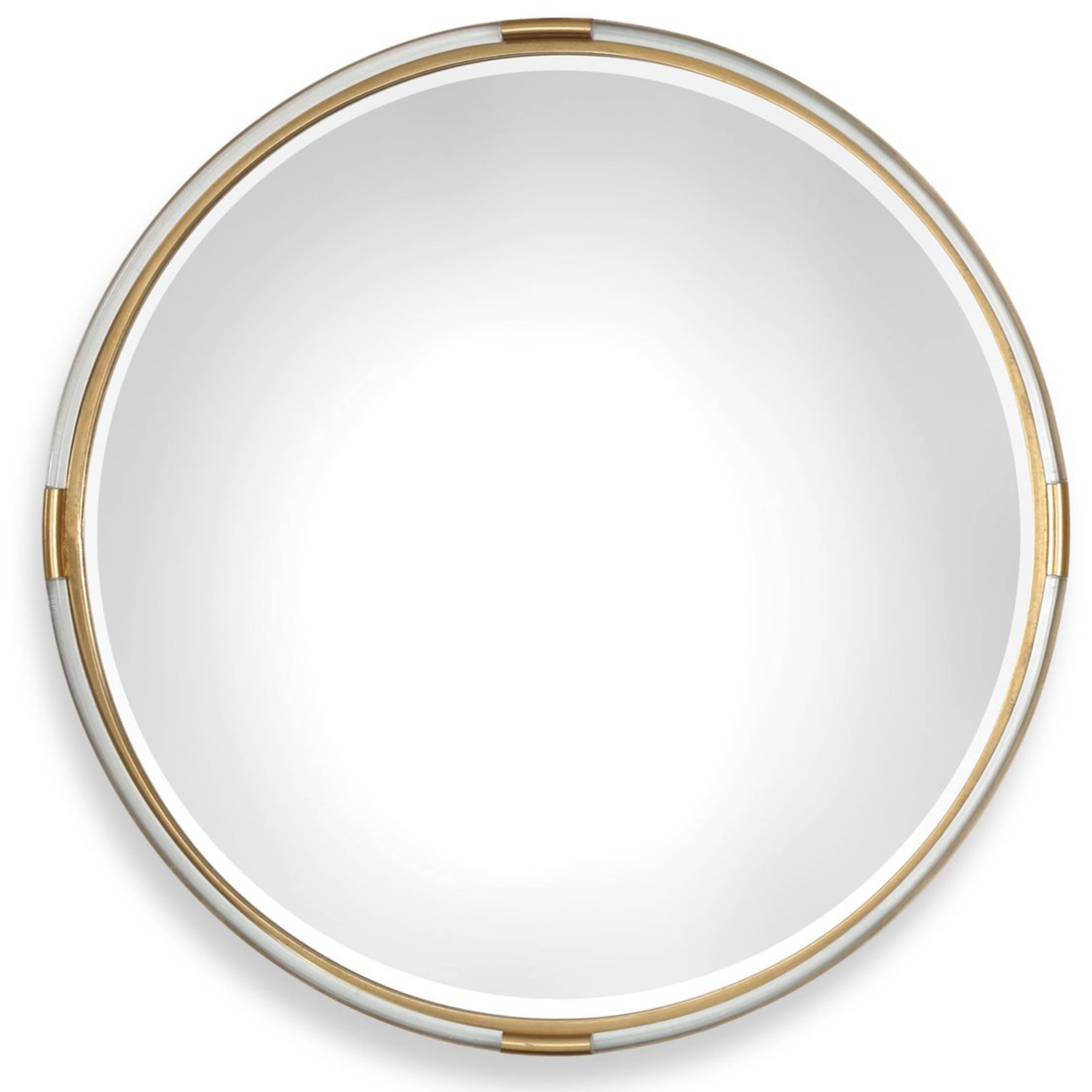 Mackai Round Mirror, Gold