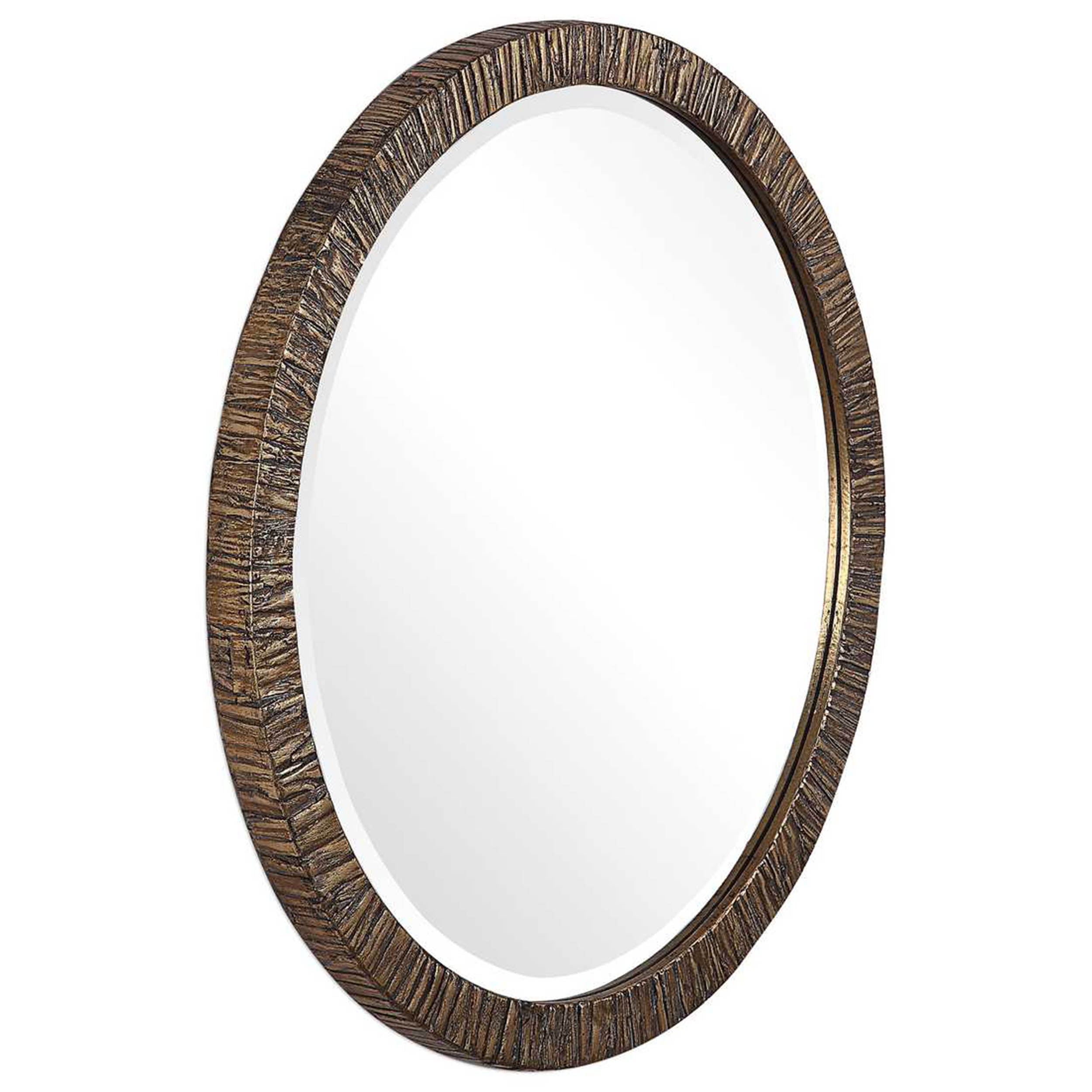 Wayde Round Mirror, Gold