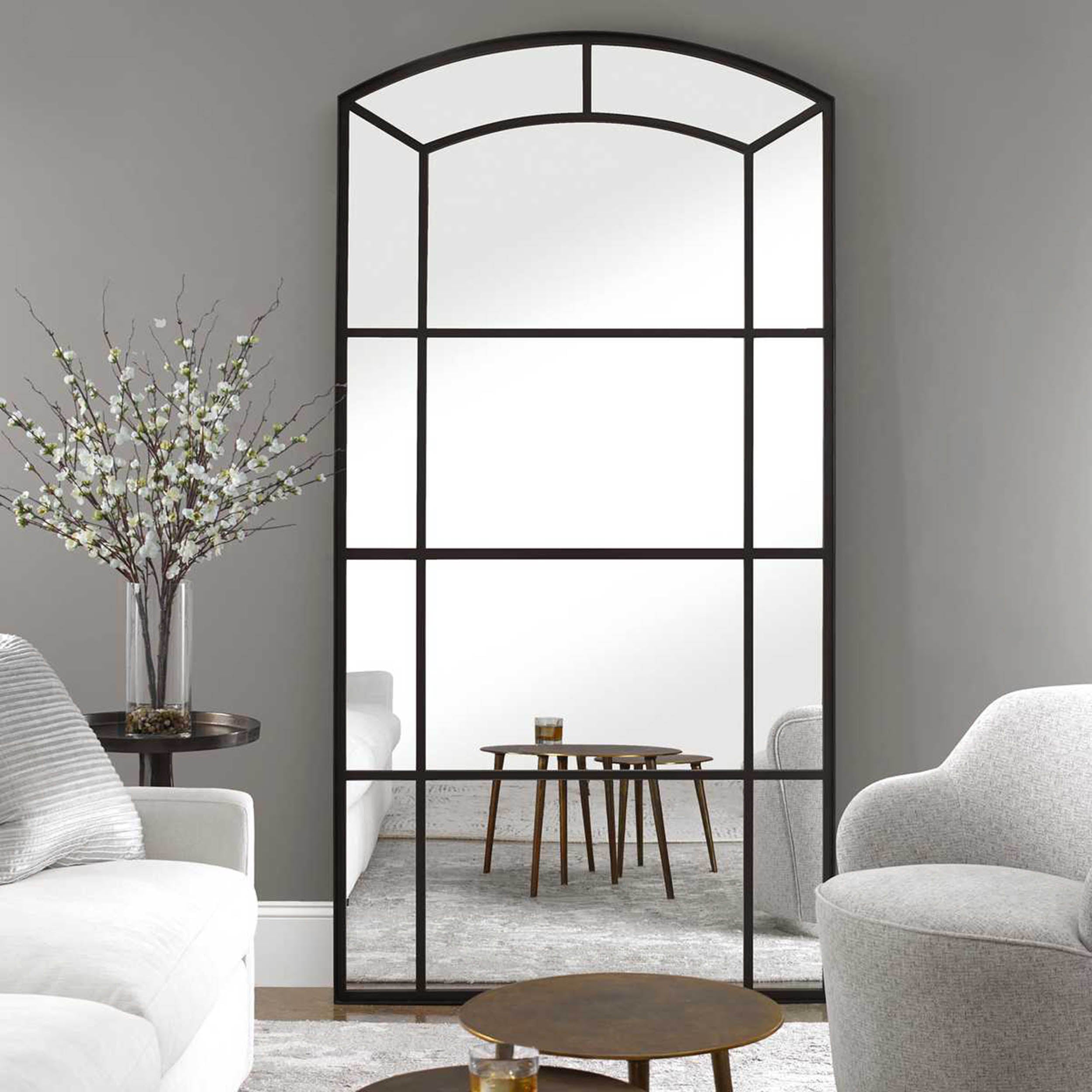 Camber Arch Mirror, Black