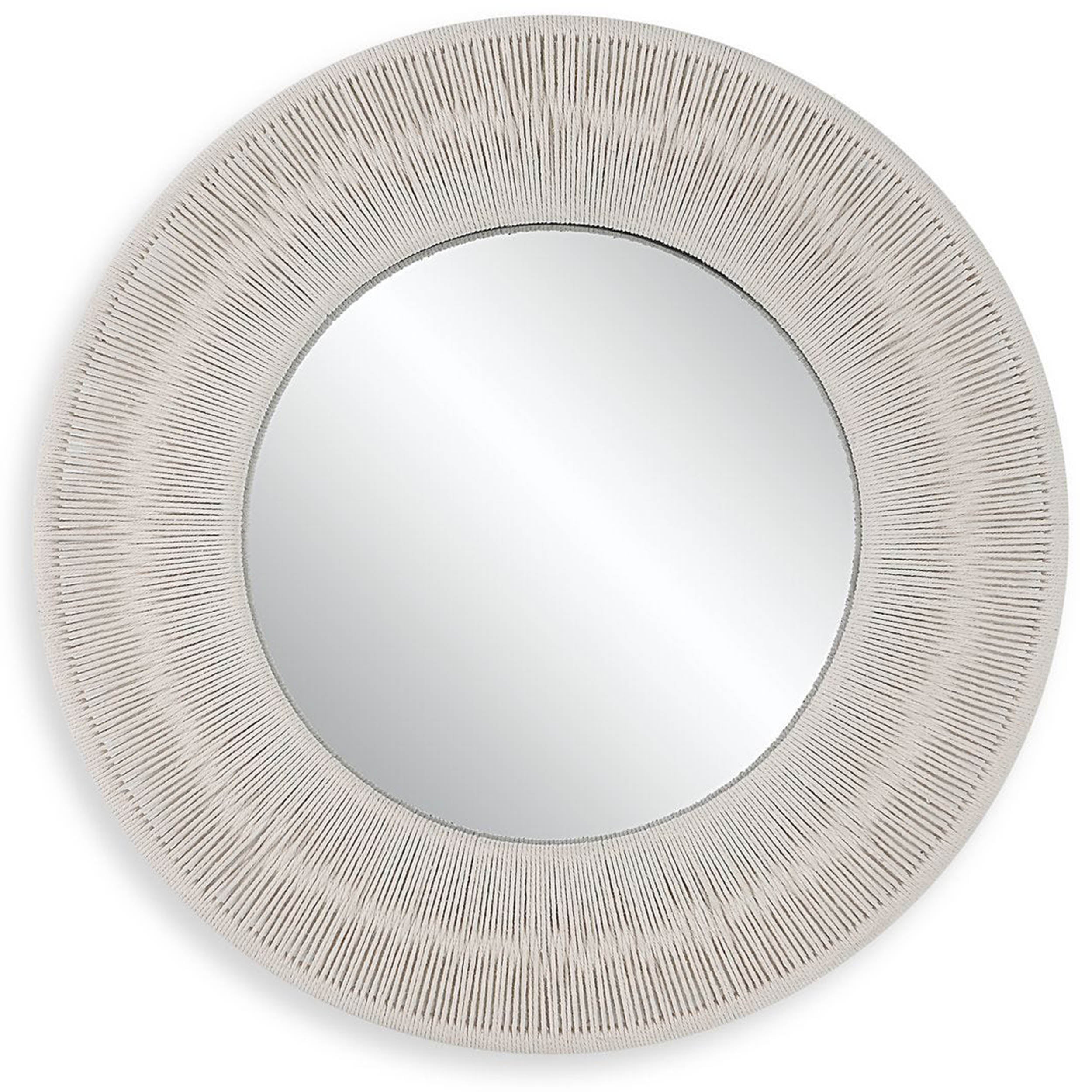 Sailor's Knot Small Round Mirror, White