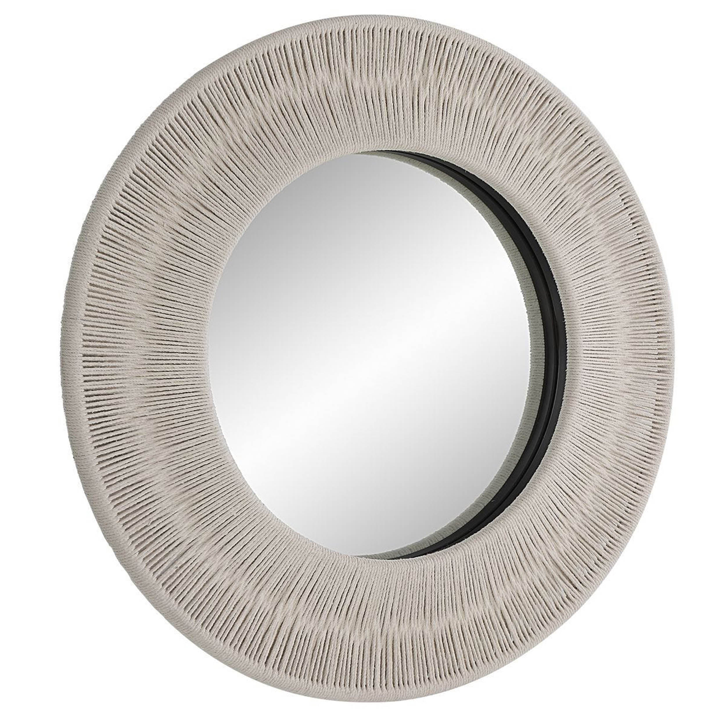 Sailor's Knot Small Round Mirror, White