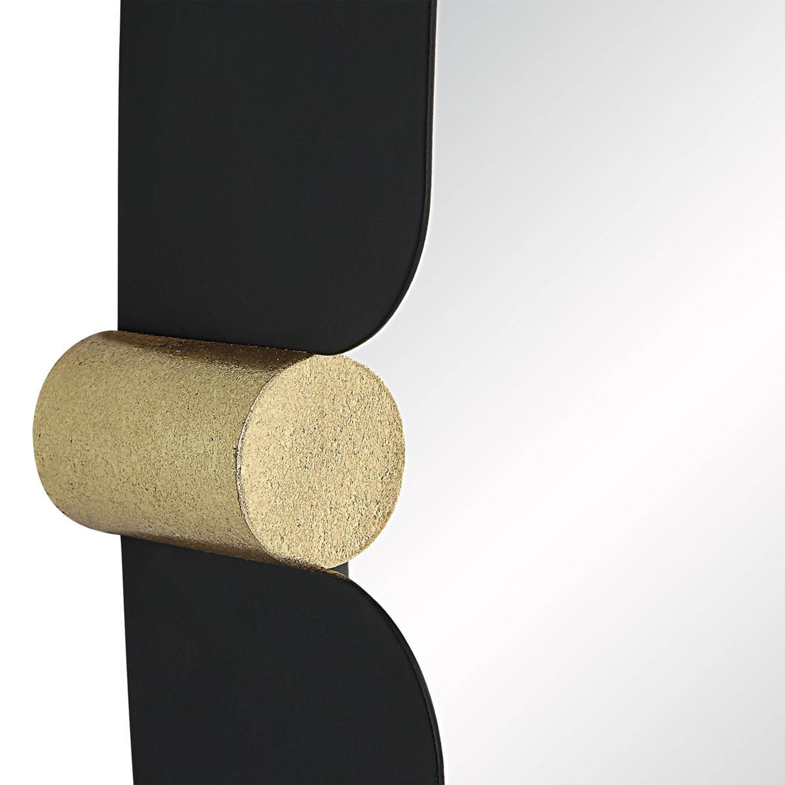 Bonded Round Mirror, Black