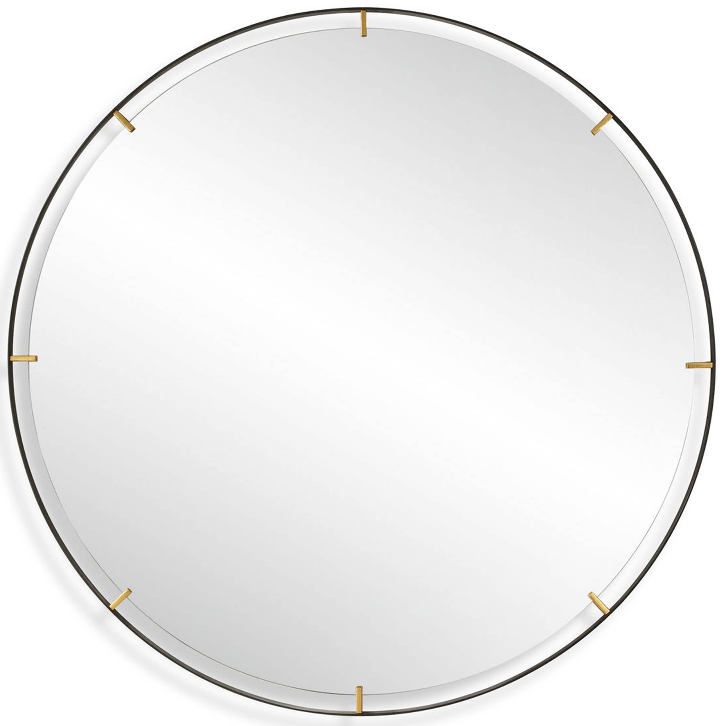 Grand Pendulum Round Mirror, Black