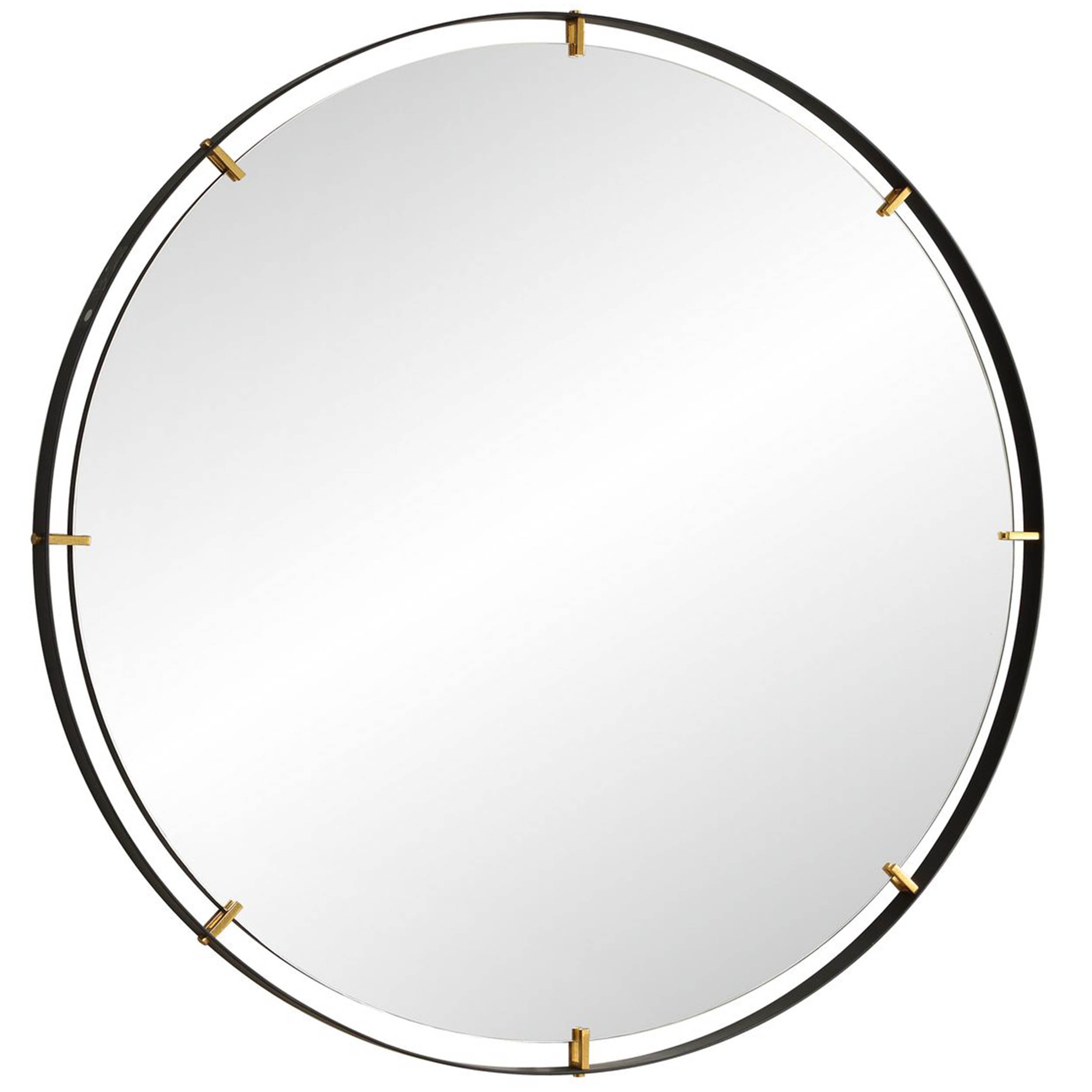 Grand Pendulum Round Mirror, Black