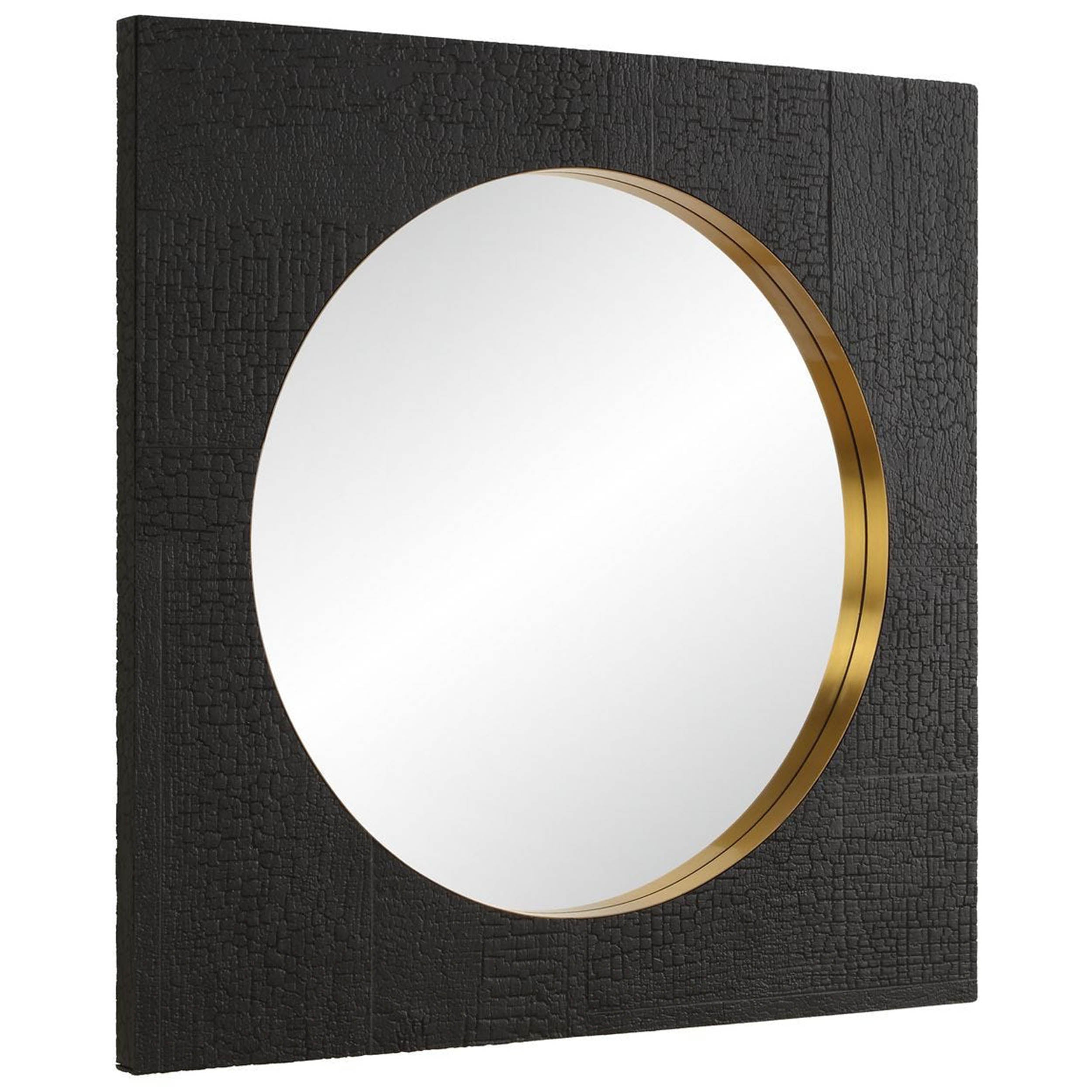Ember Square Mirror, Black