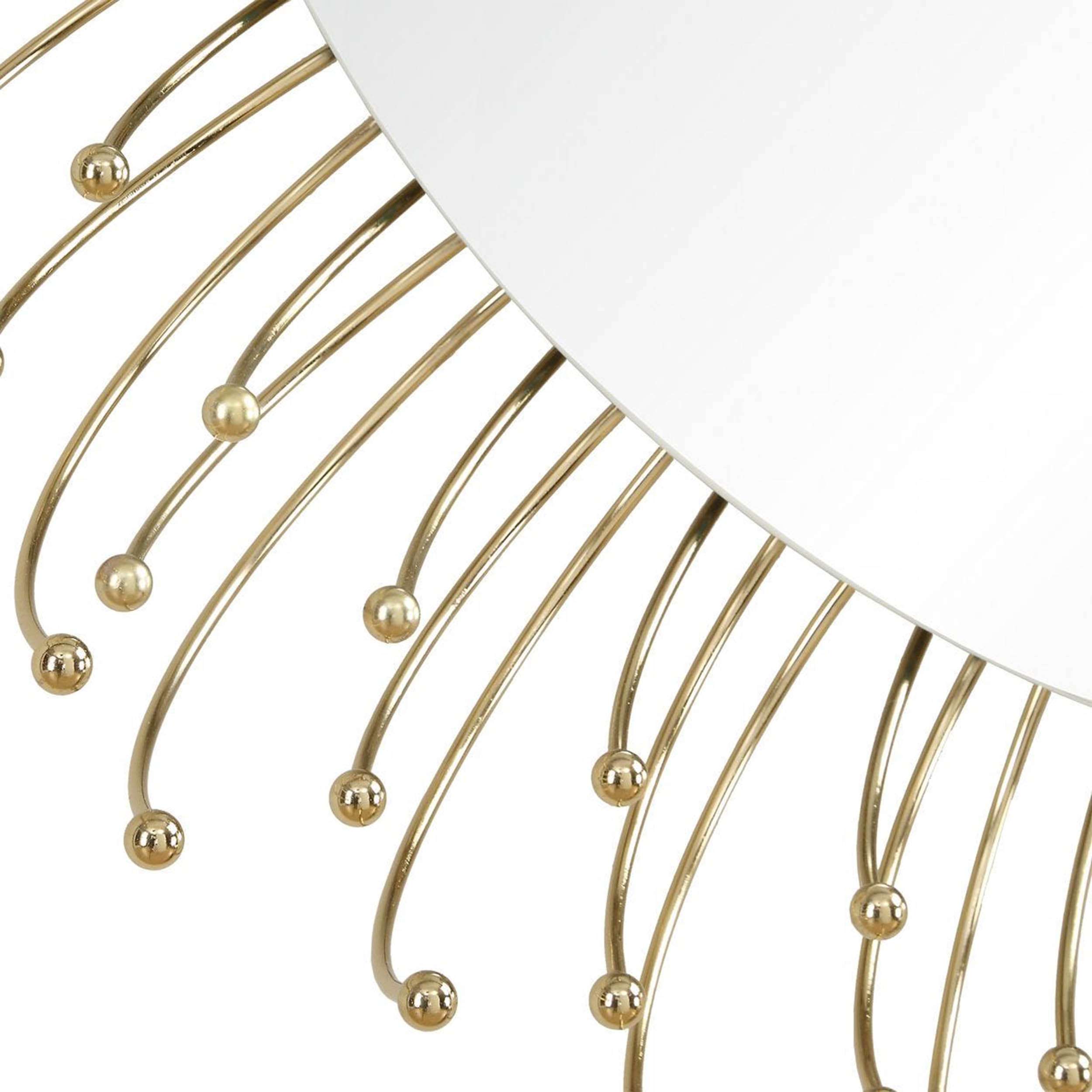 Aga Round Mirror, Gold