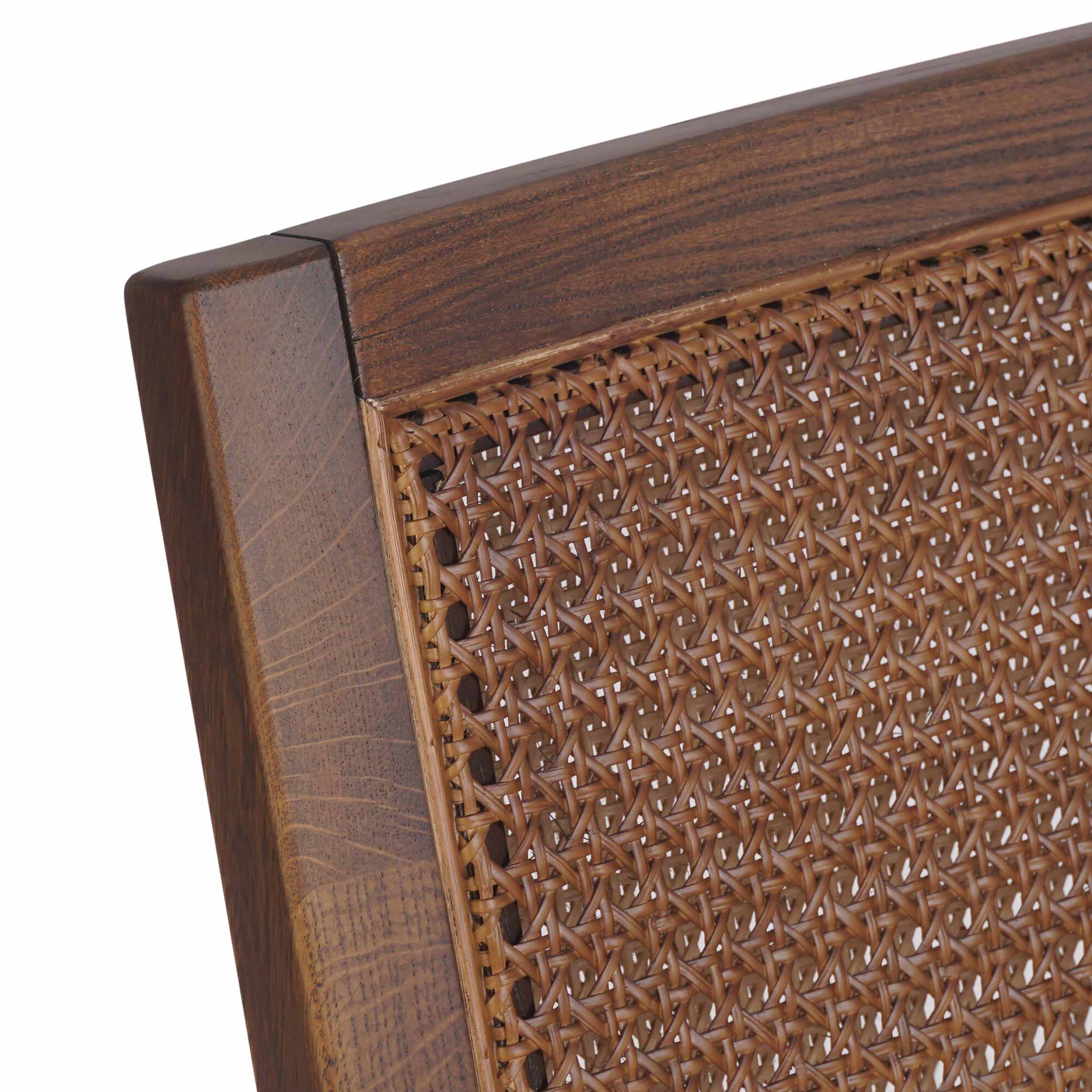 Antonia Cane Armless Dining Chair, Savile Flax, Almond Nettlewood