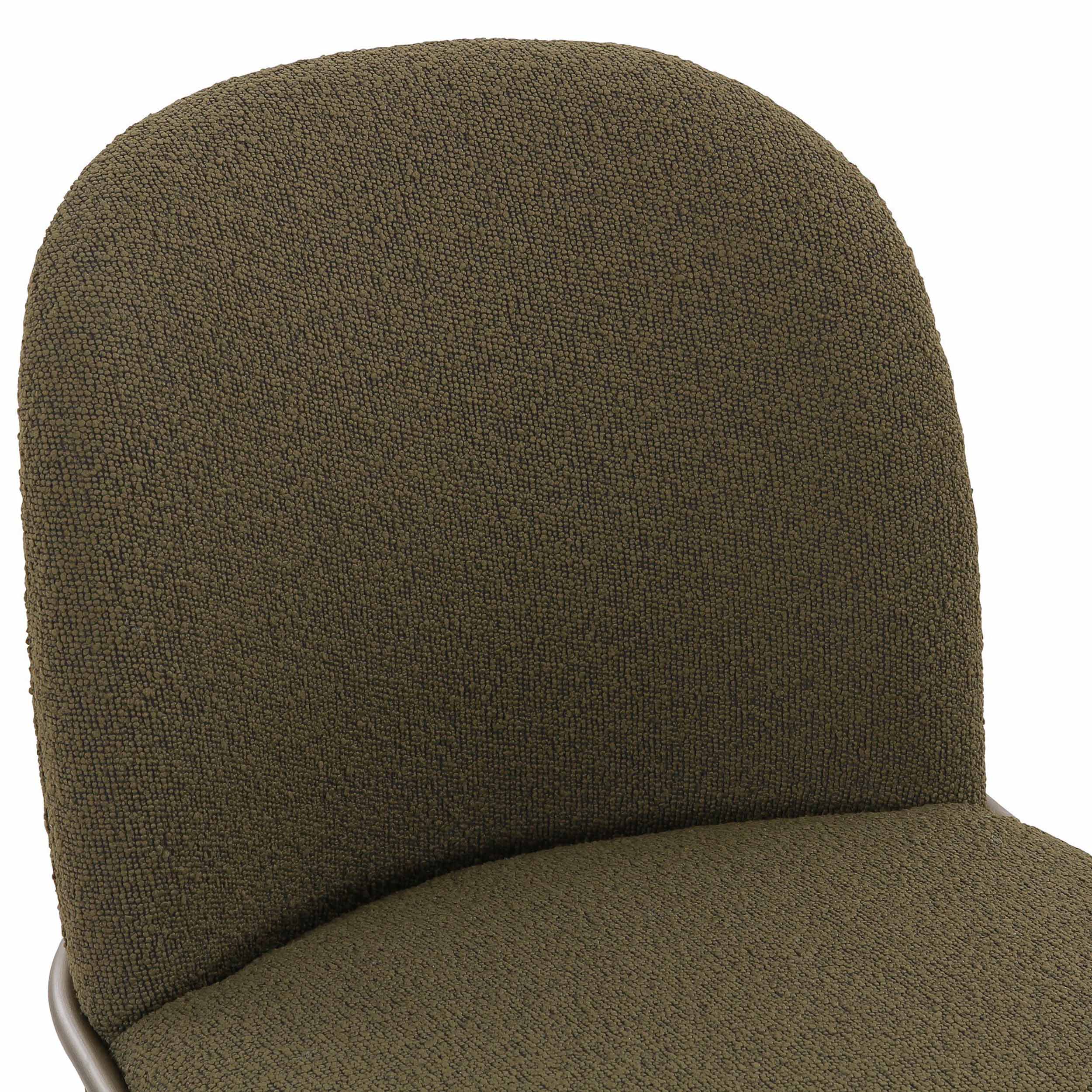 Astrud Dining Chair, FIQA Boucle Olive