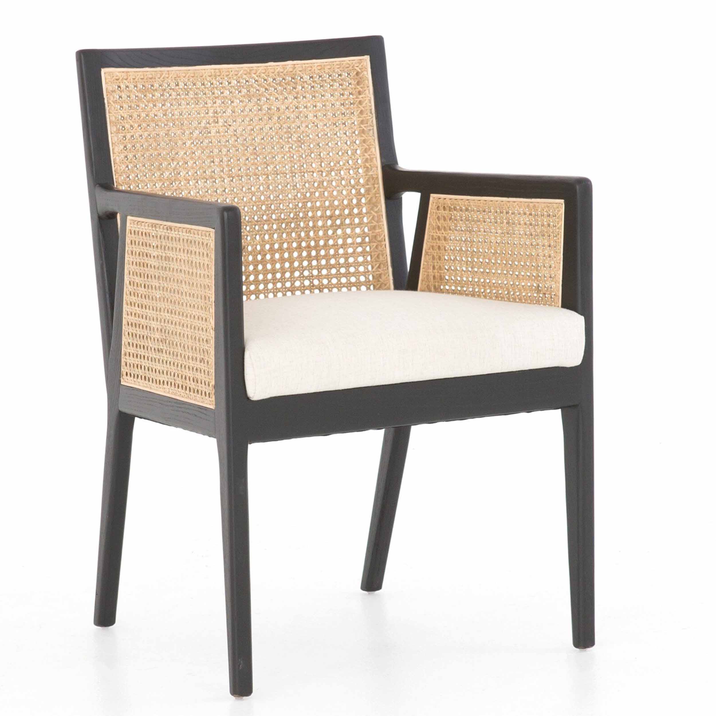 Antonia Cane Dining Armchair, Savile Flax