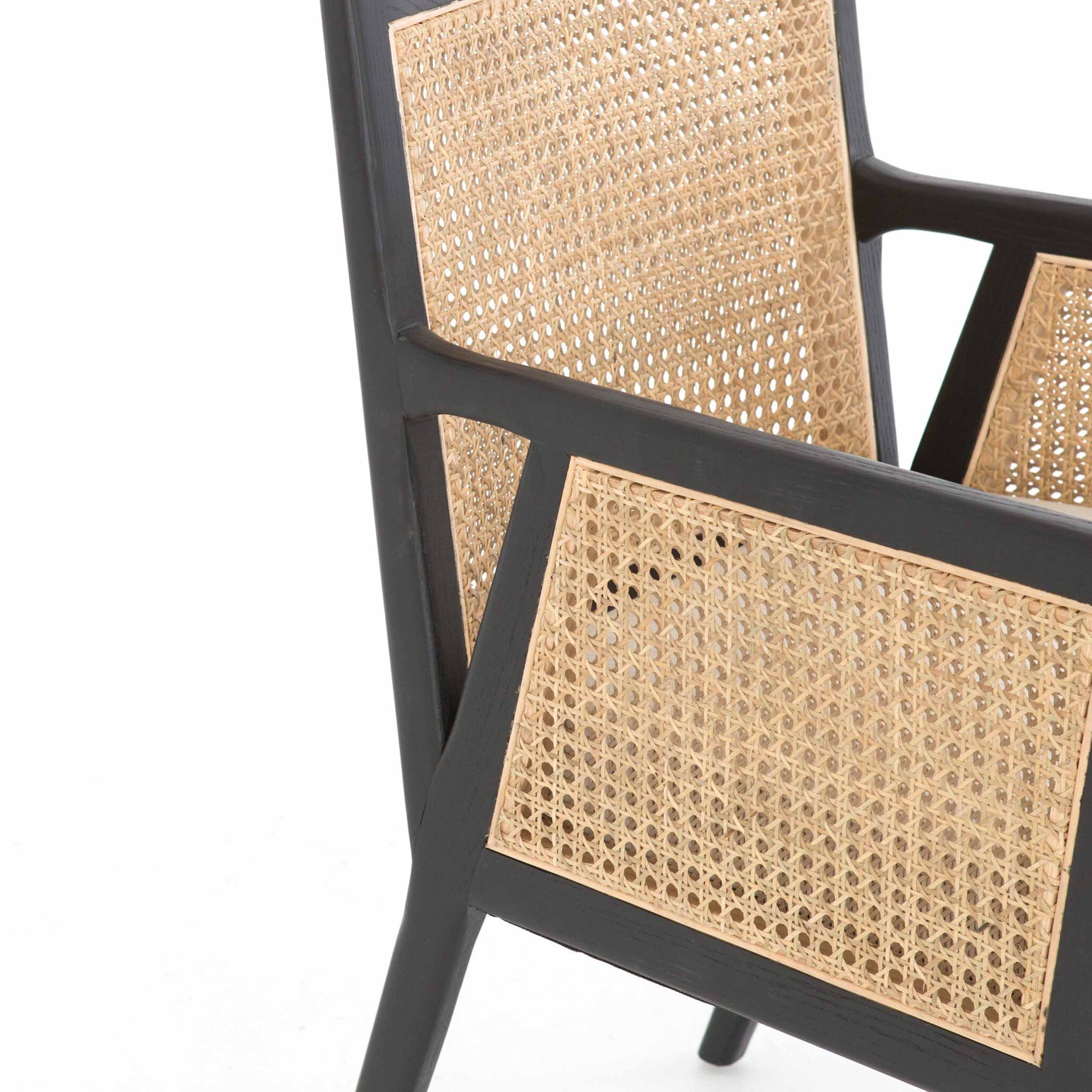 Antonia Cane Dining Armchair, Savile Flax