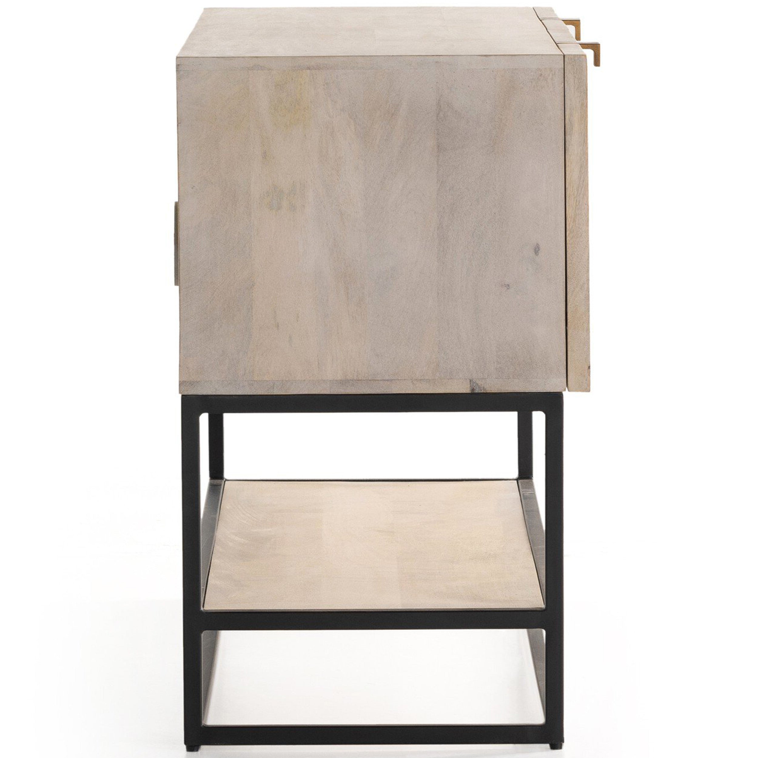 Kelby Small Media Console, Light Wash Mango