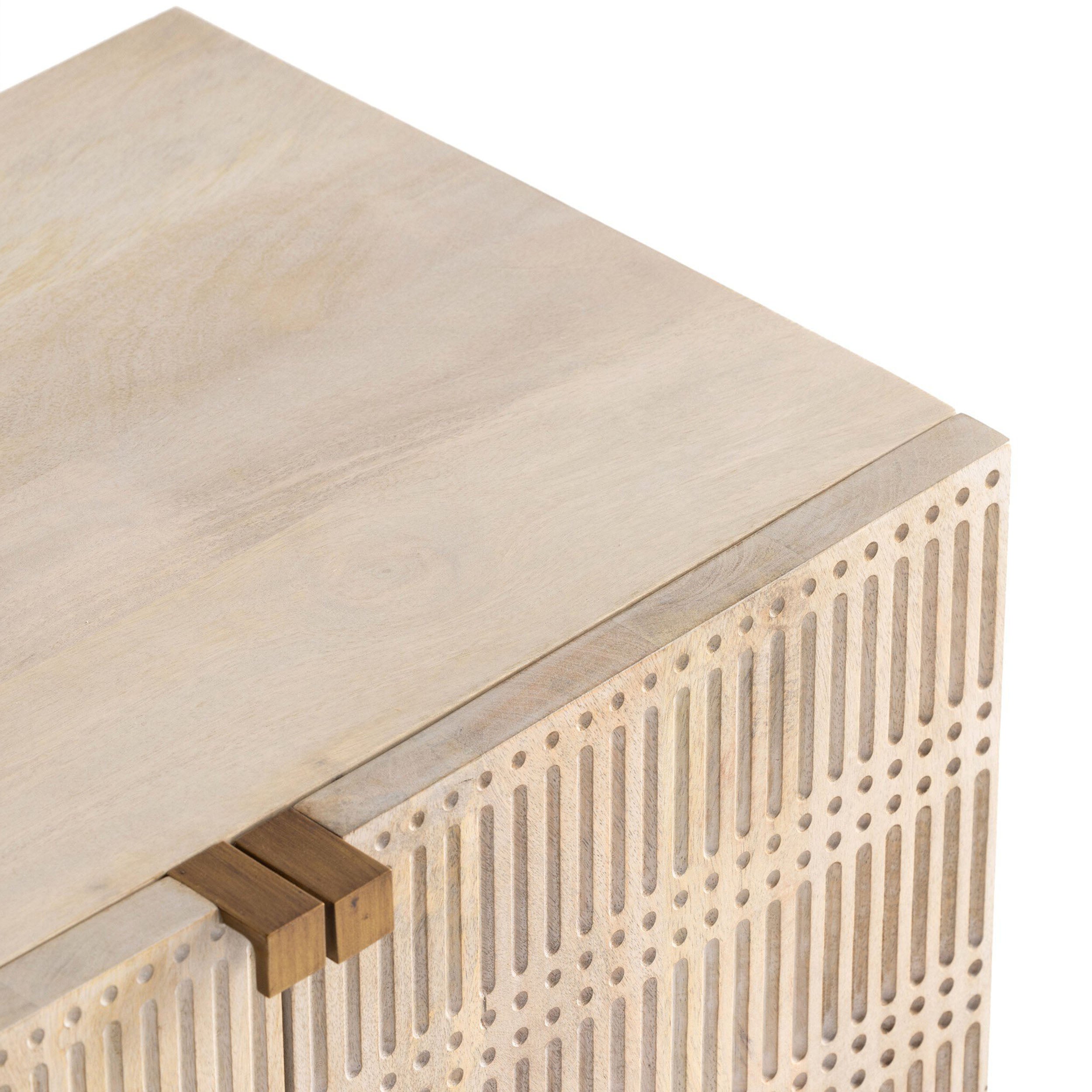 Kelby Small Media Console, Light Wash Mango