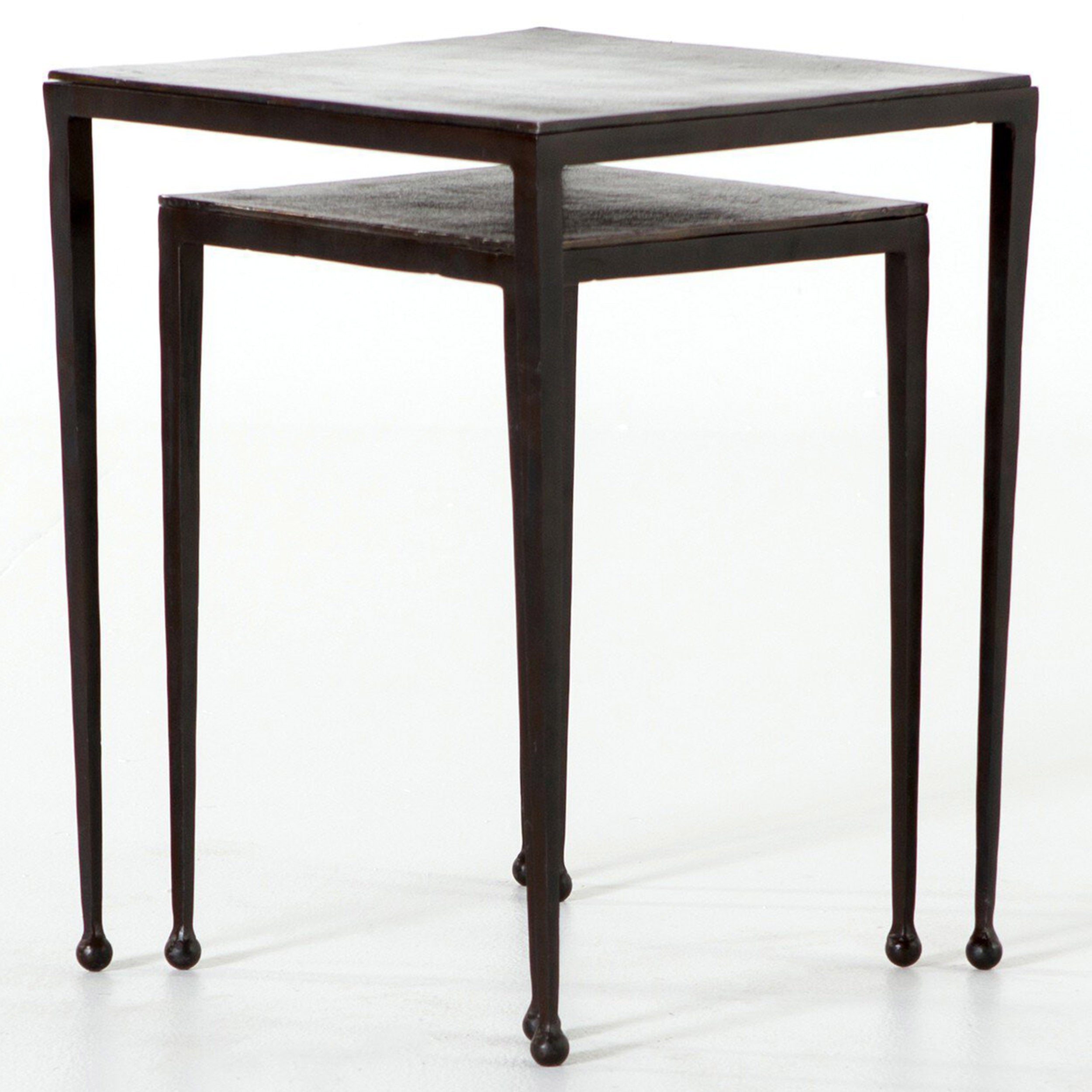 Dalston Nesting End Table Set, Antique Rust
