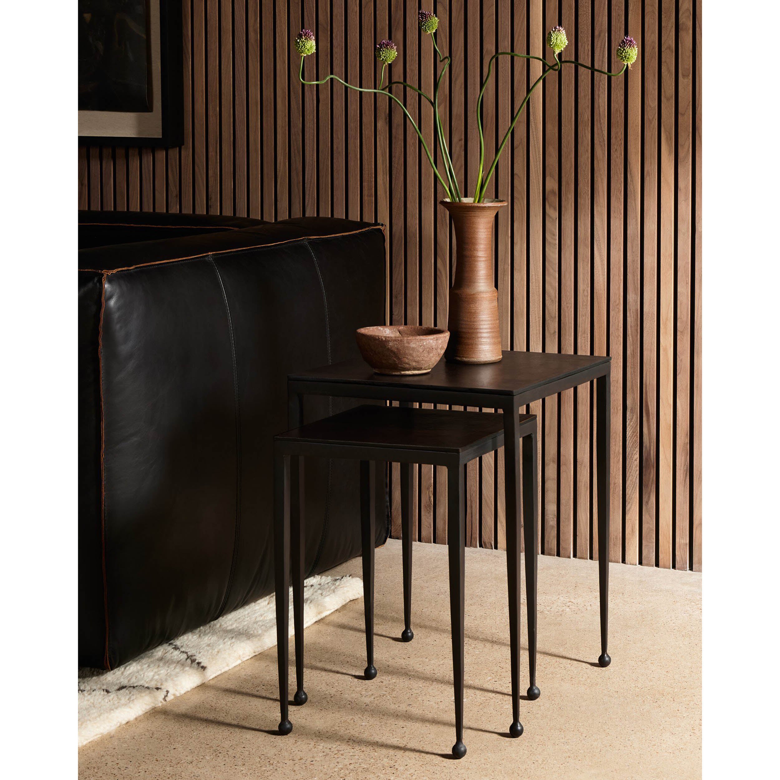 Dalston Nesting End Table Set, Antique Rust
