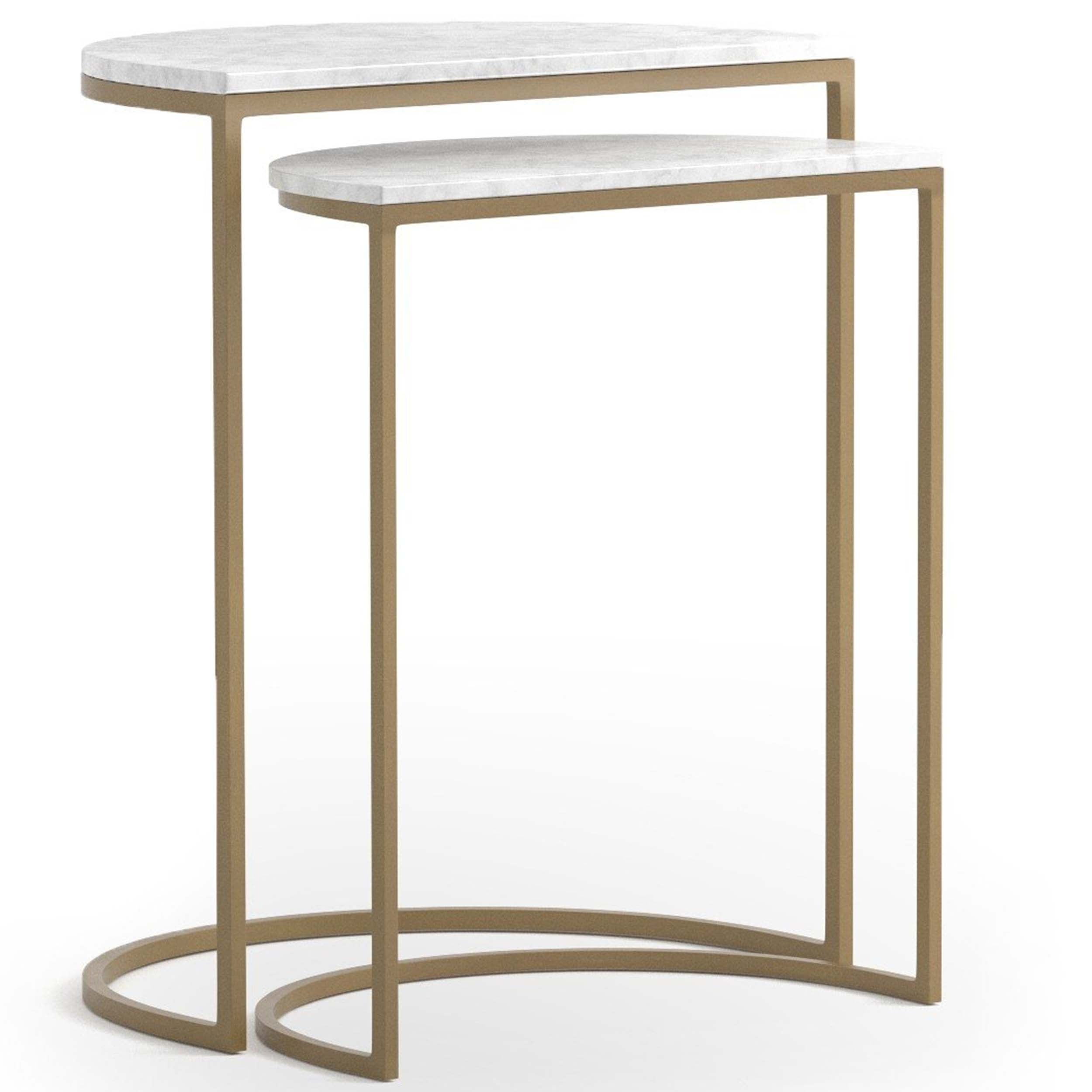 Ane Nesting Tables, White Marble
