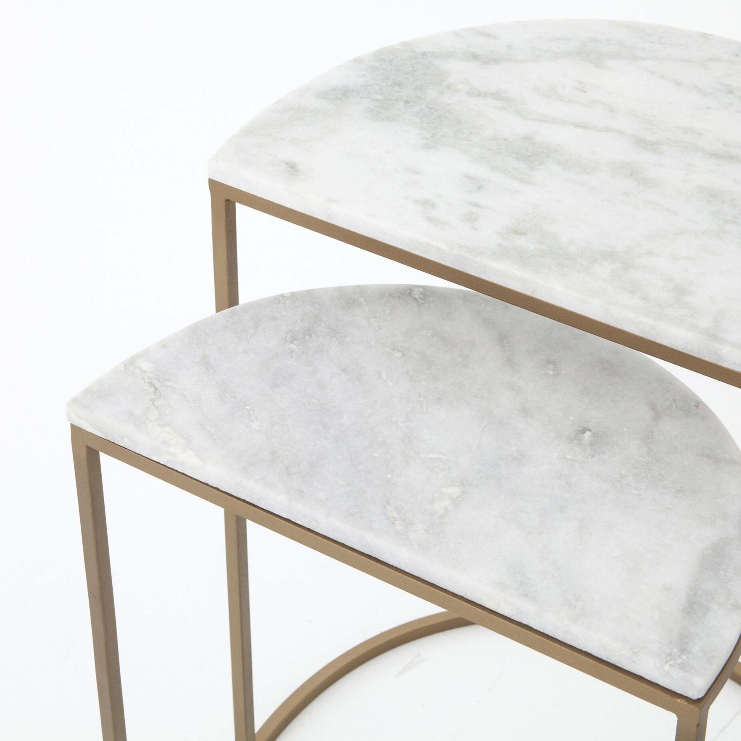 Ane Nesting Tables, White Marble