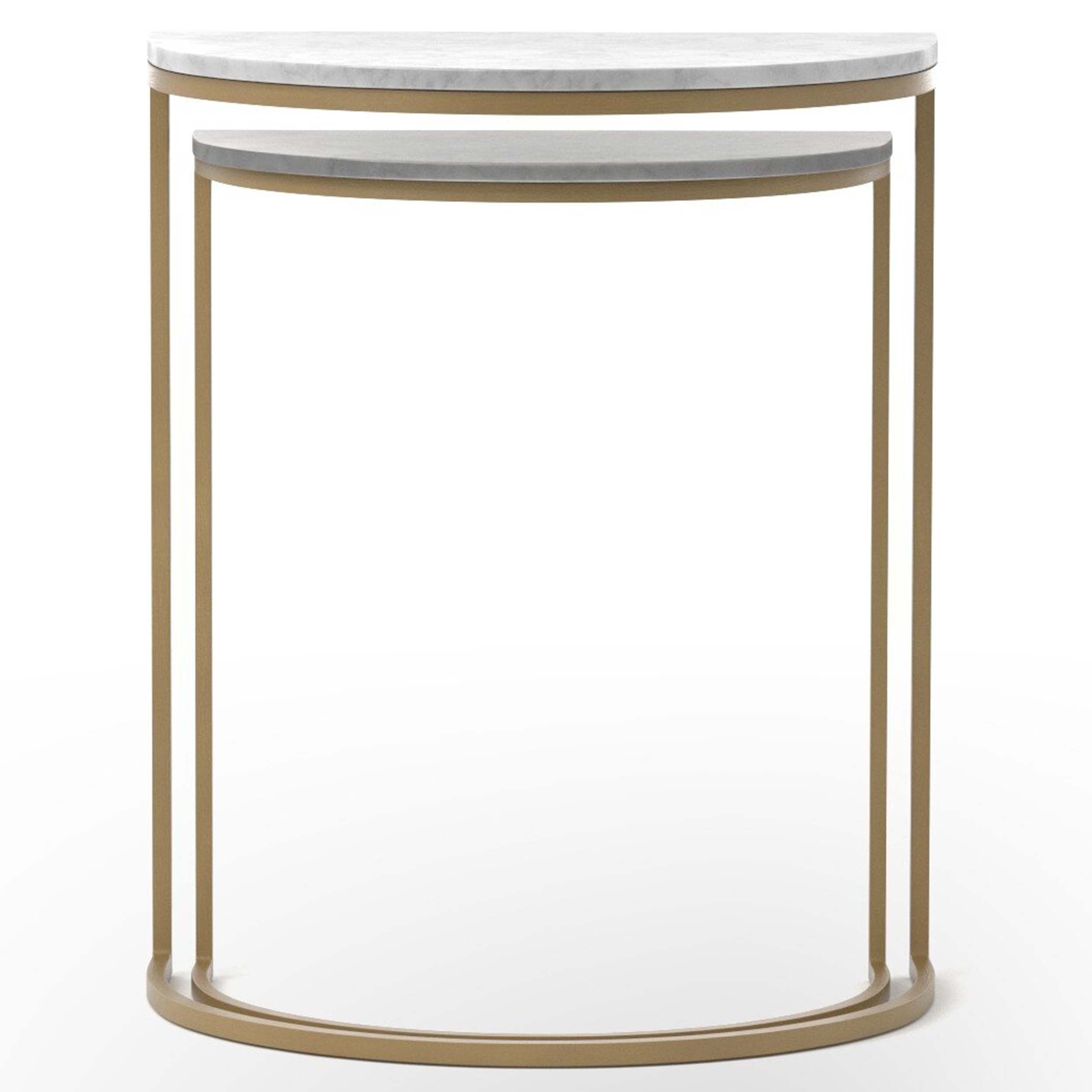 Ane Nesting Tables, White Marble