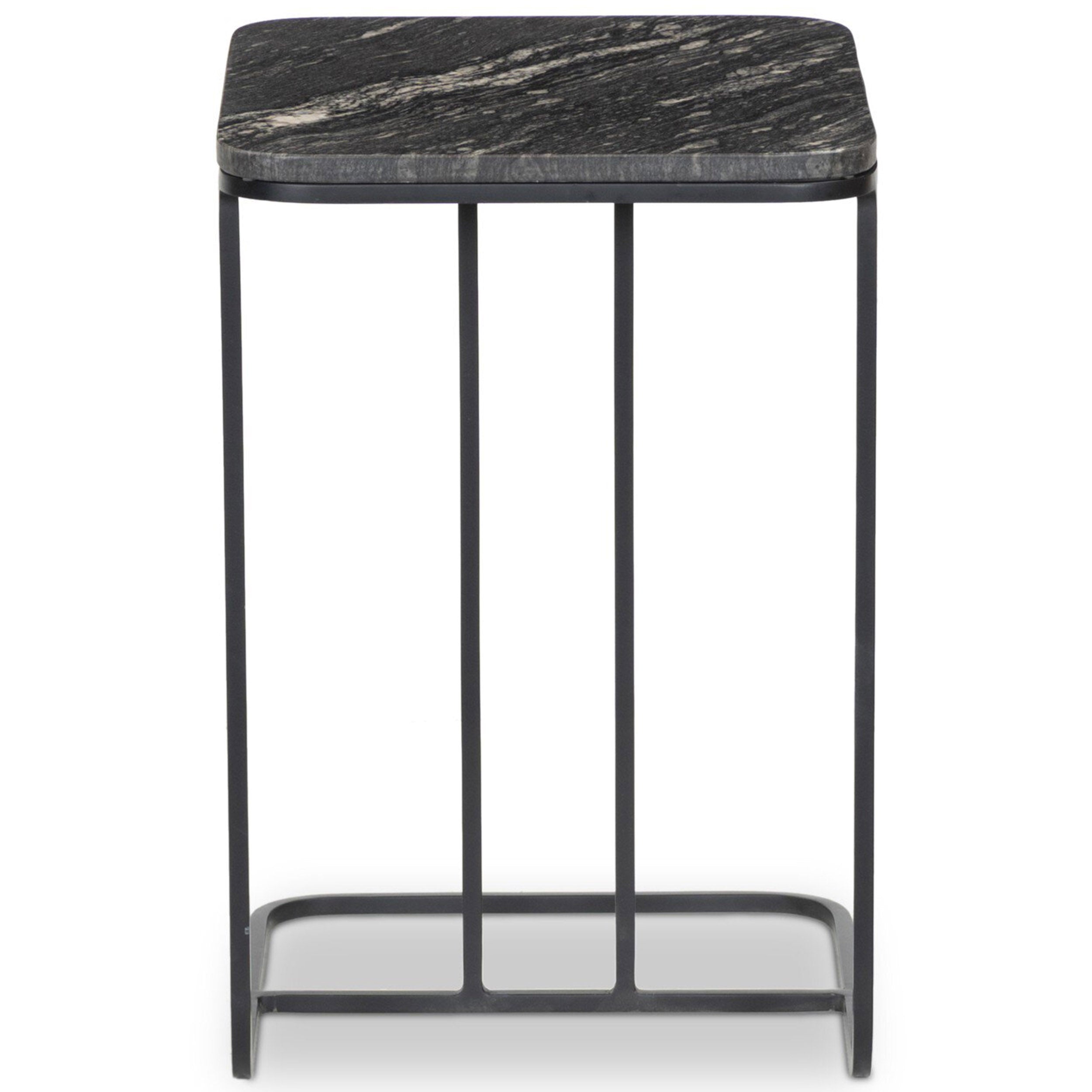 Adalley C Table, Polished Black Marble