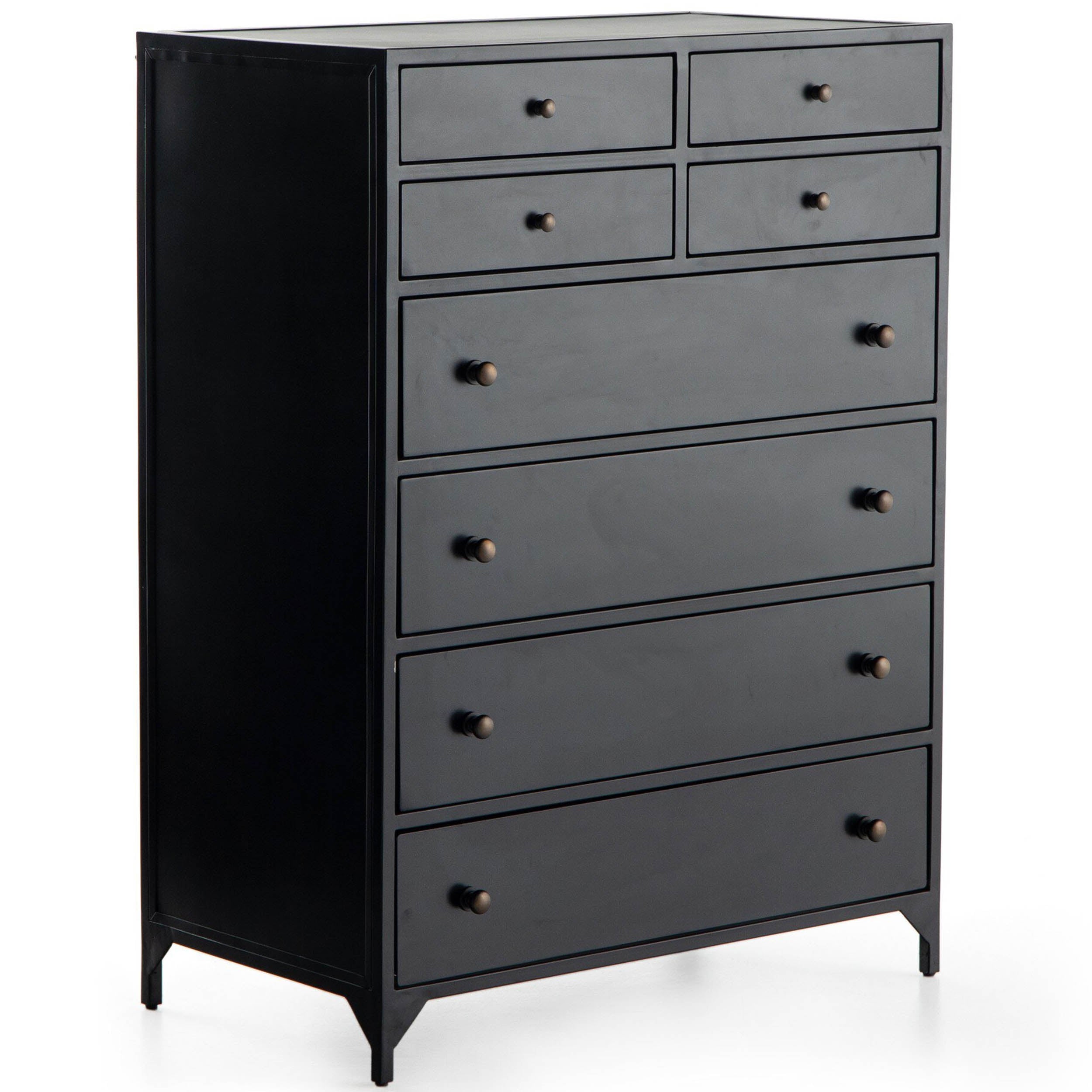 Belmont 8 Drawer Tall Dresser, Black