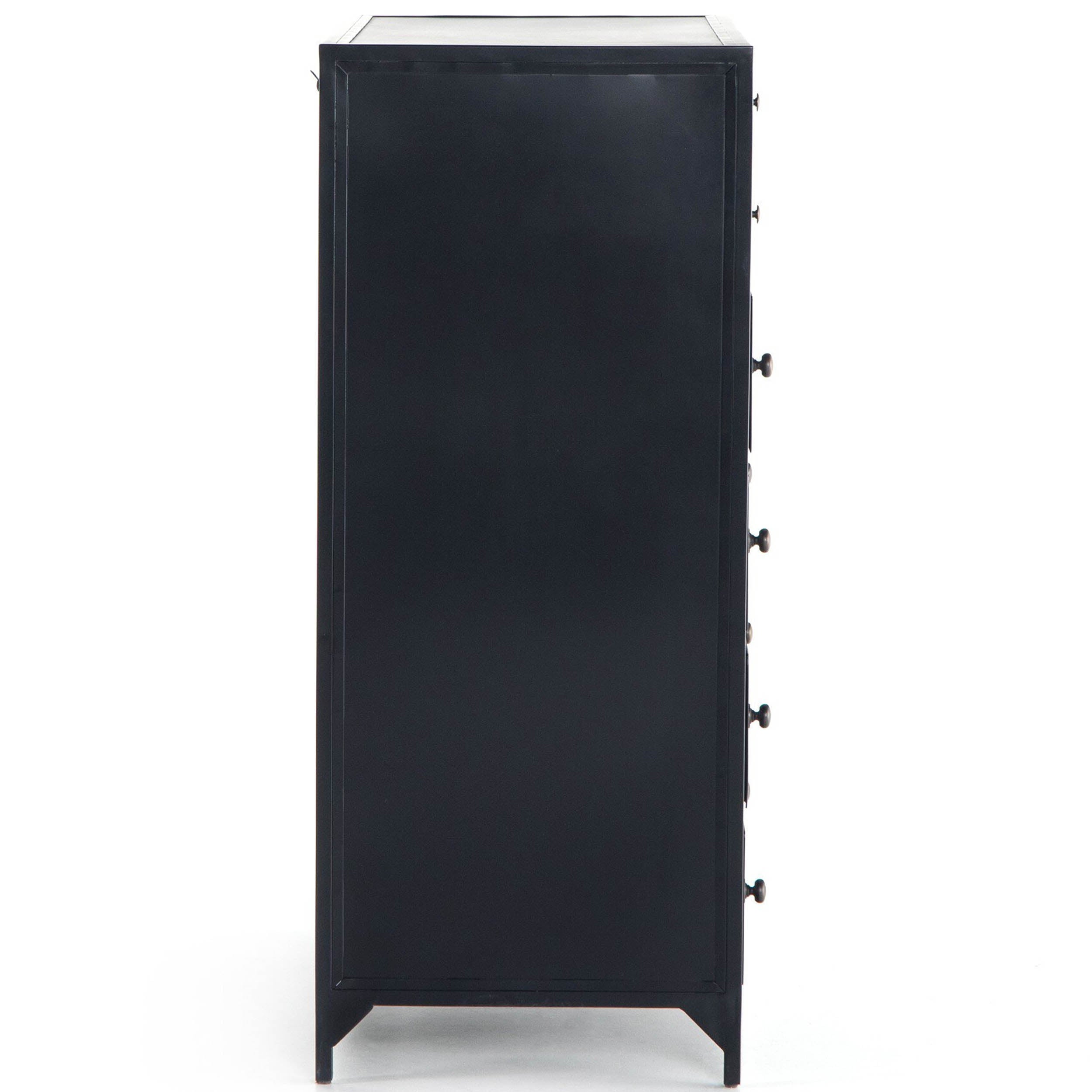 Belmont 8 Drawer Tall Dresser, Black