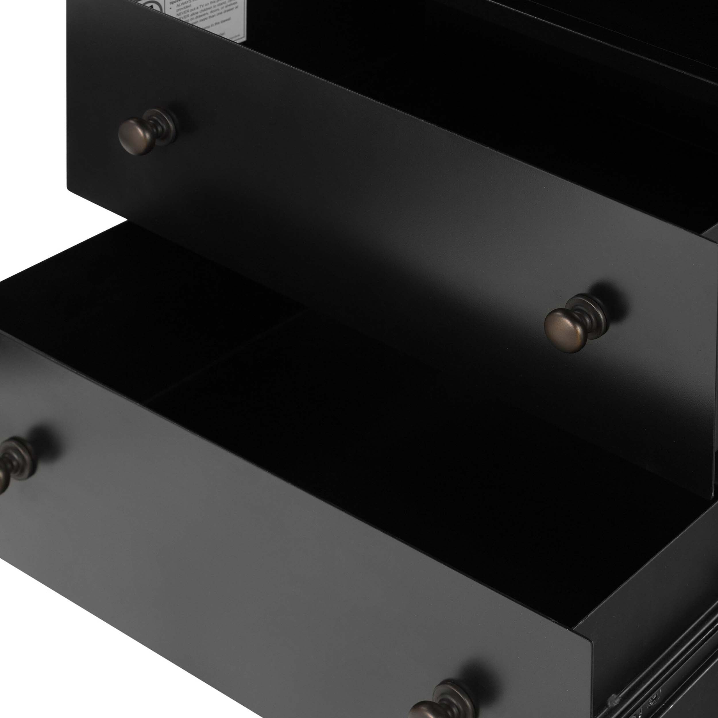 Belmont 2 Drawer Nightstand, Black