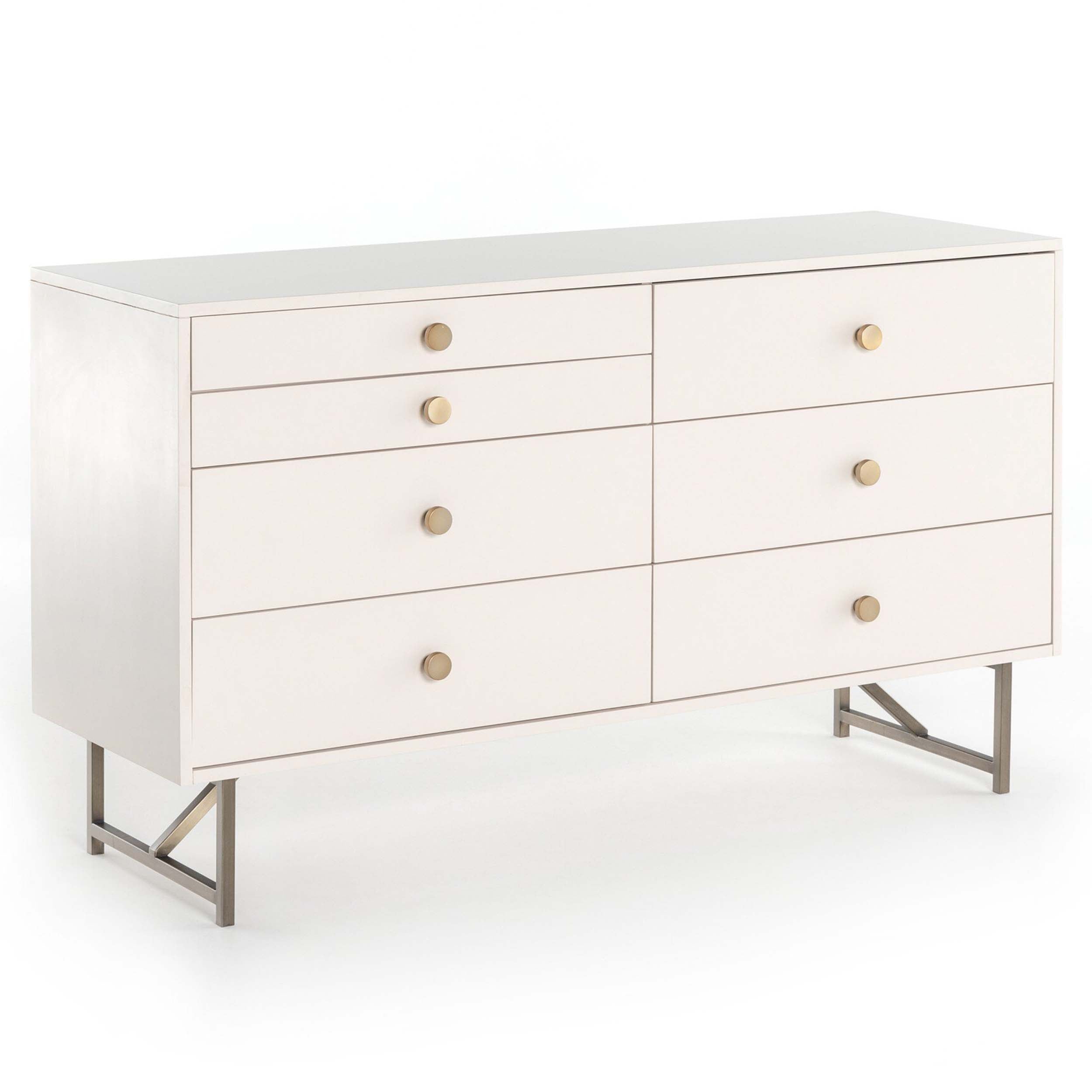 Van 7 Drawer Dresser, Matte Alabaster