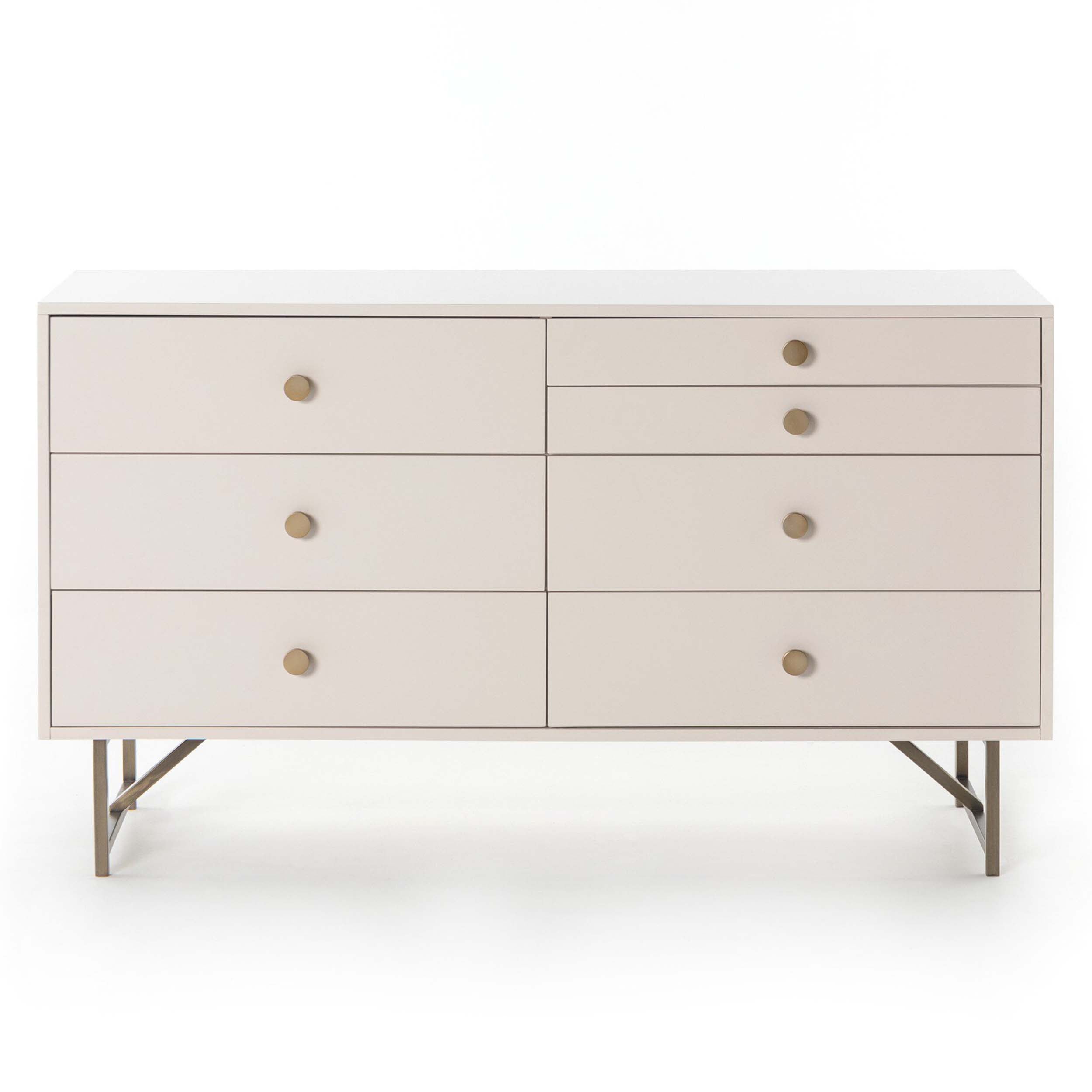 Van 7 Drawer Dresser, Matte Alabaster