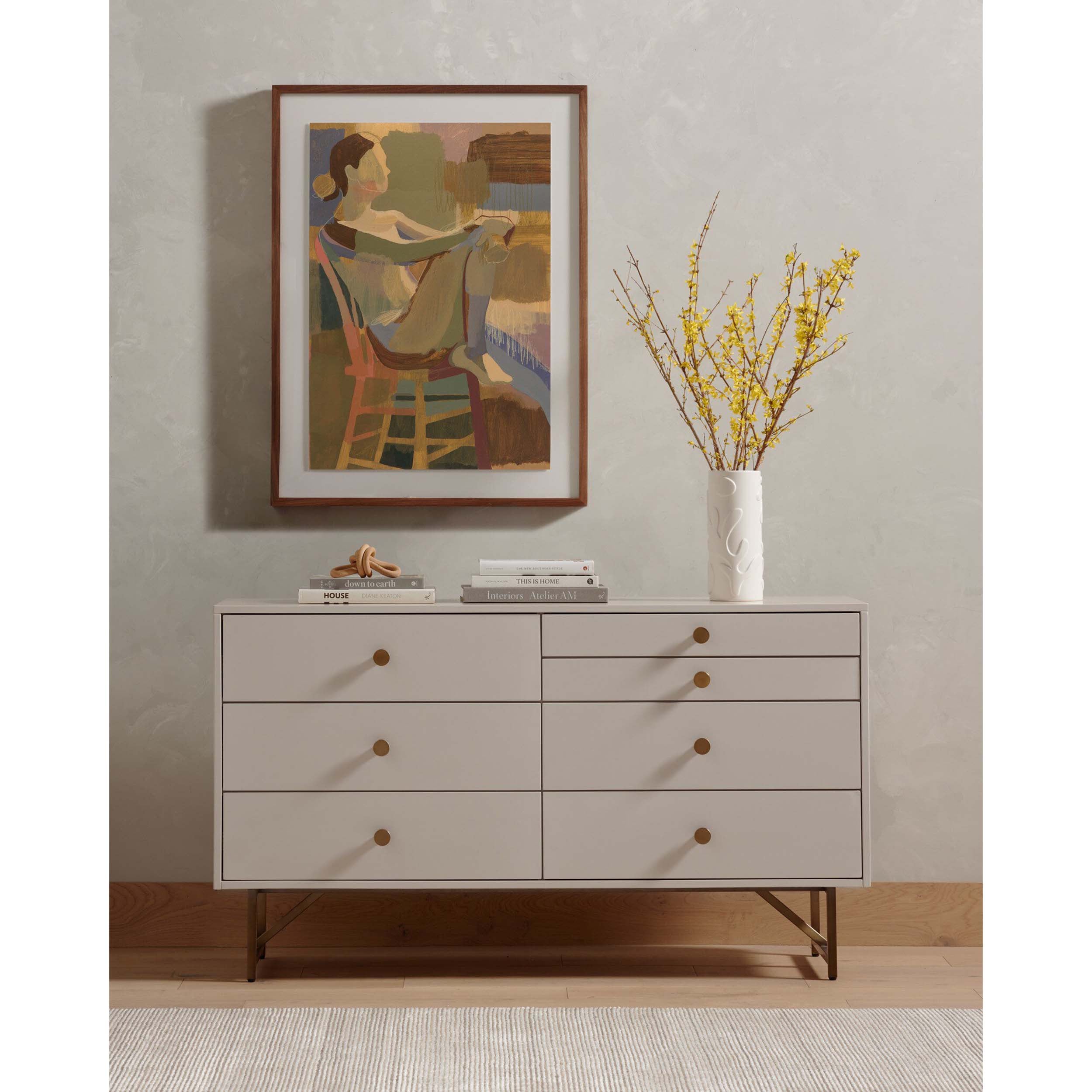 Van 7 Drawer Dresser, Matte Alabaster