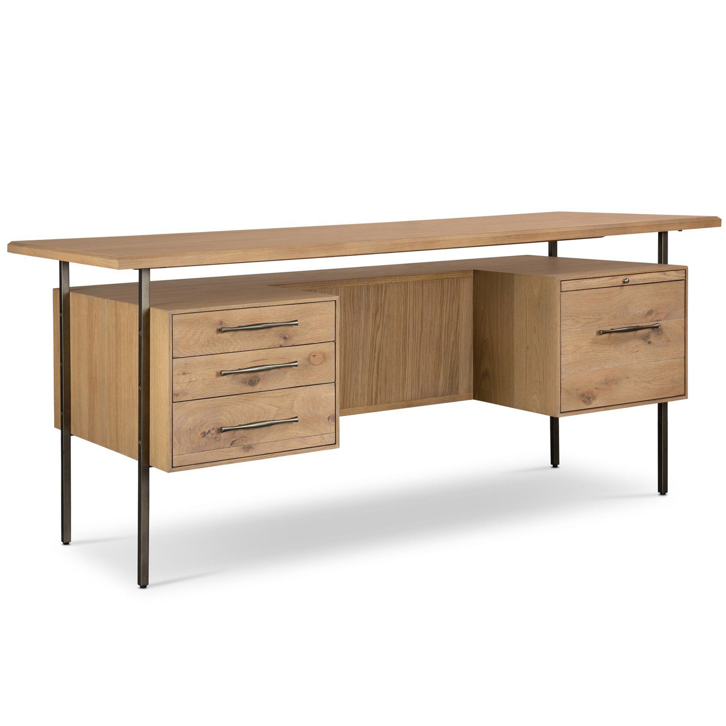 Lauren Desk, Natural Resawn Oak