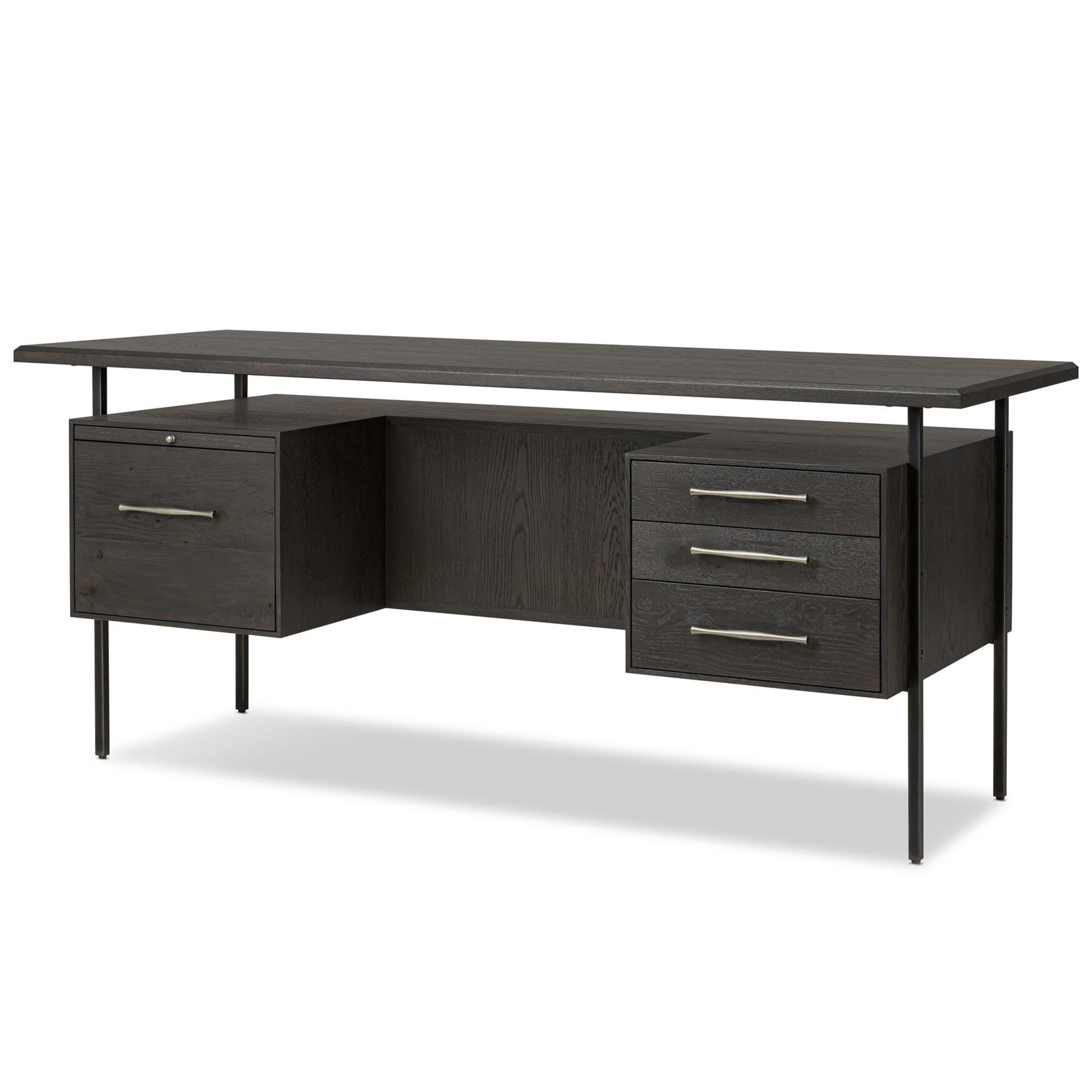 Lauren Desk, Charcoal Oak Resawn Veneer