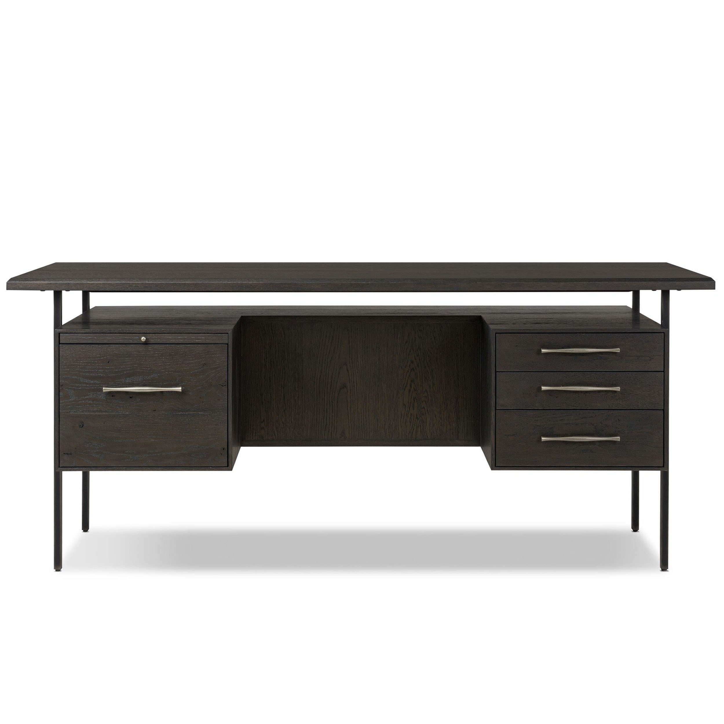 Lauren Desk, Charcoal Oak Resawn Veneer