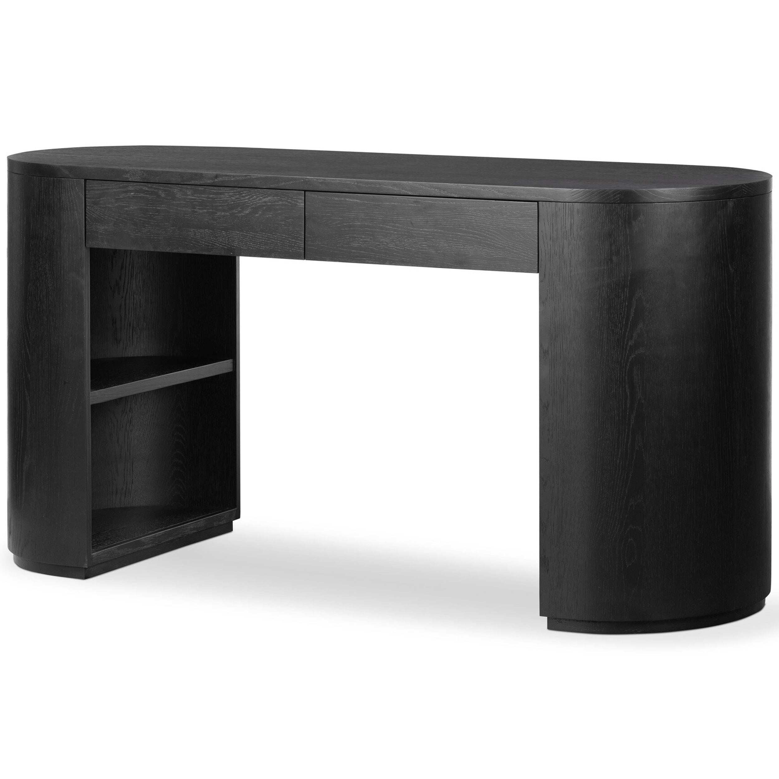 Pilar Desk, Brushed Ebony Oak
