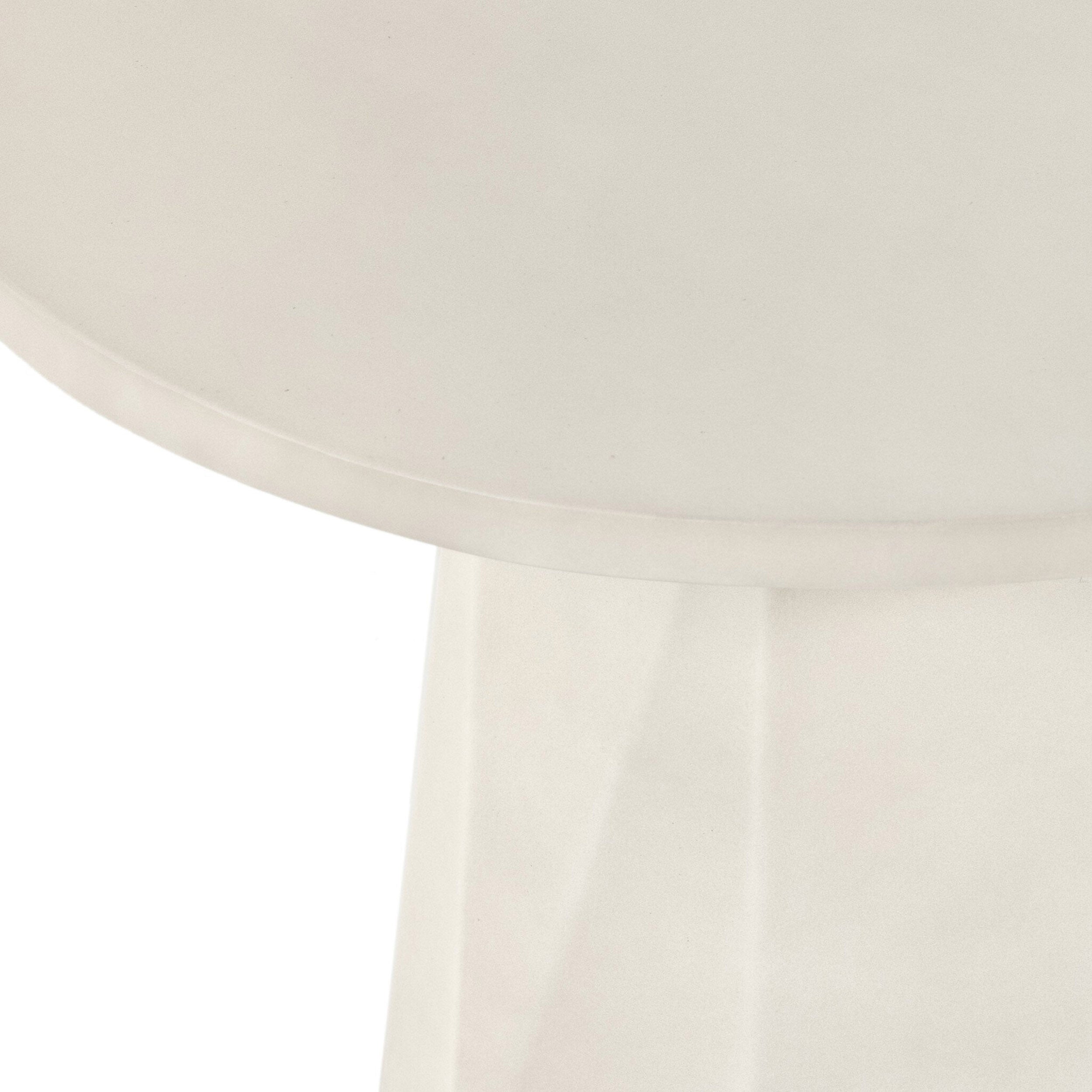 Bowman Outdoor End Table, White Concrete