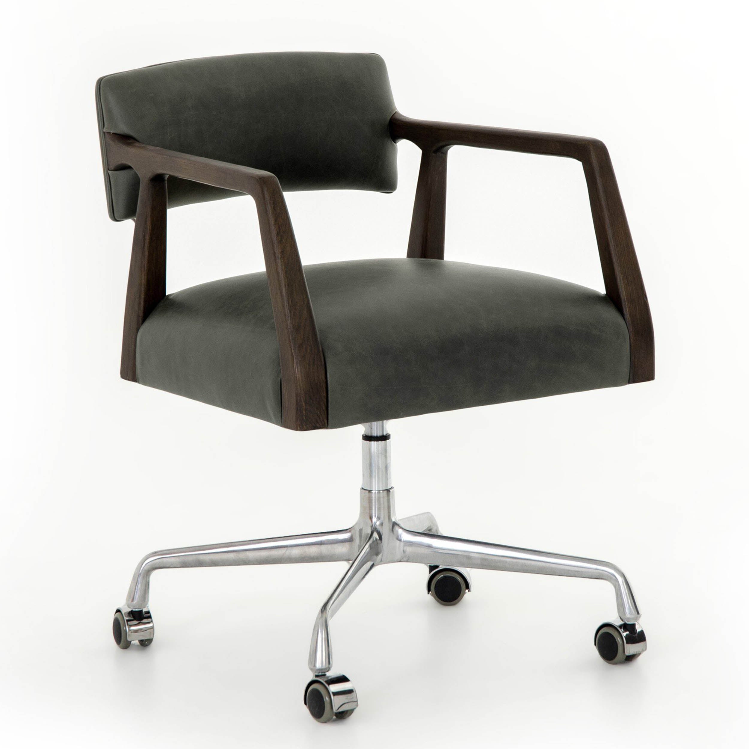 Tyler Desk Chair, Modern Velvet Loden