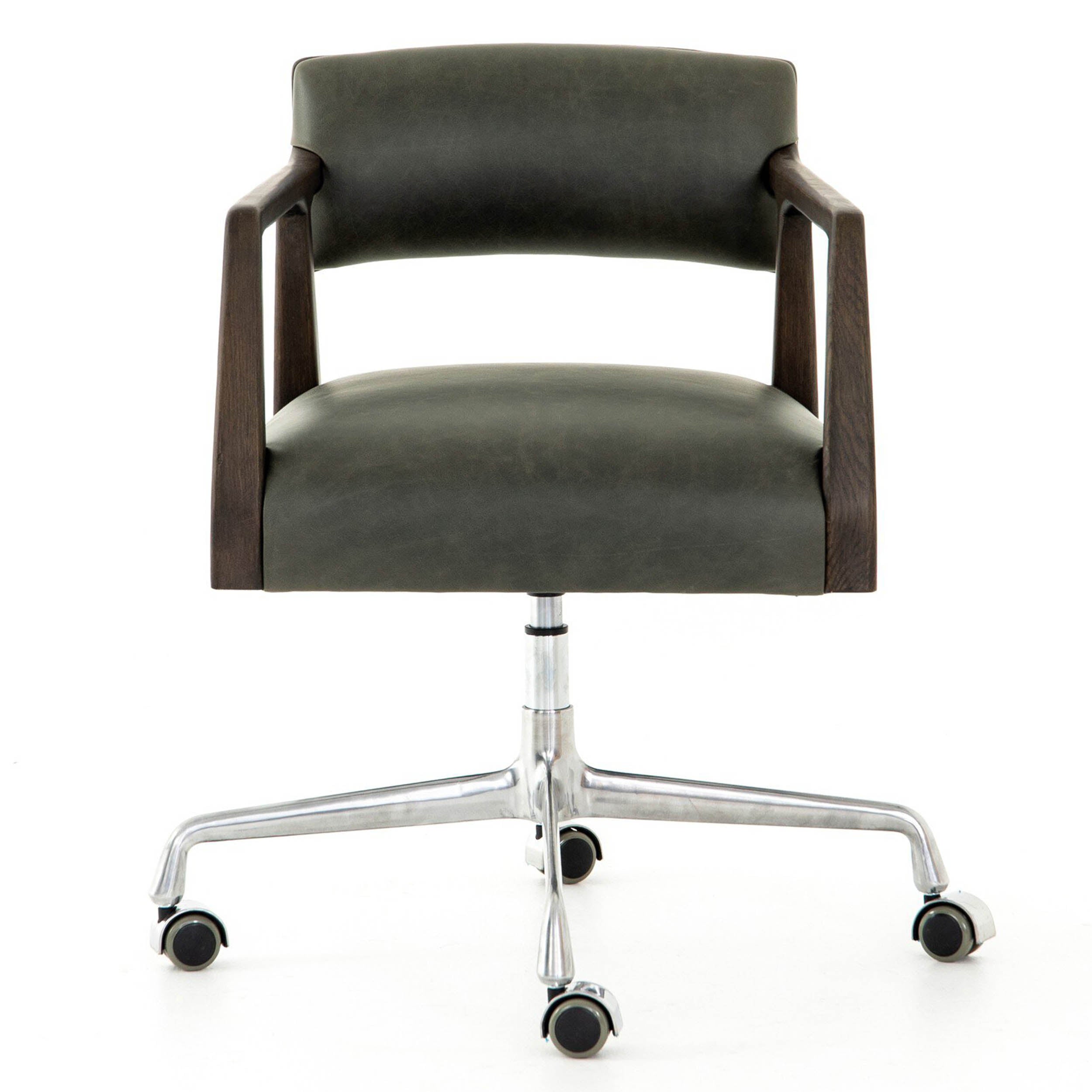 Tyler Desk Chair, Modern Velvet Loden