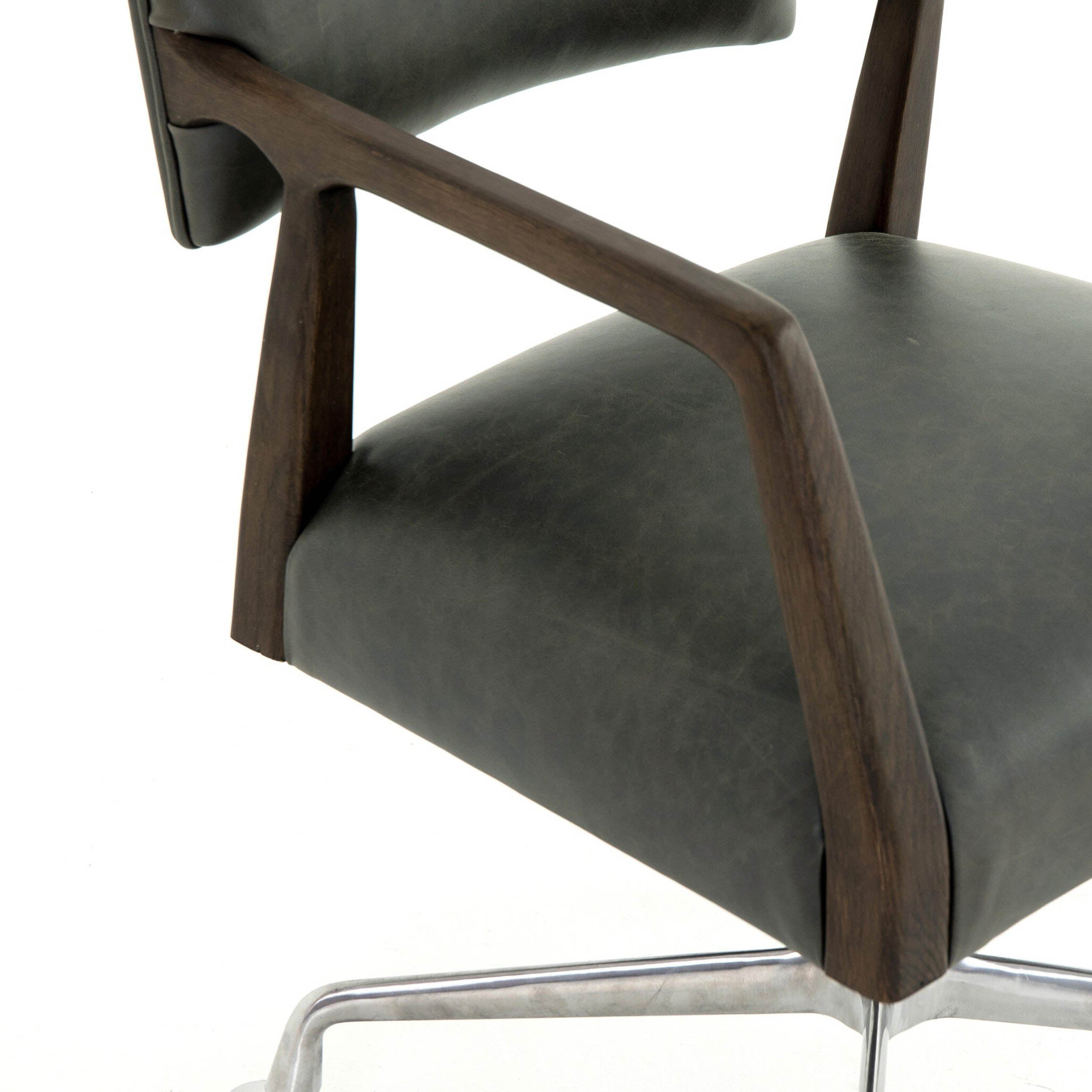 Tyler Desk Chair, Modern Velvet Loden
