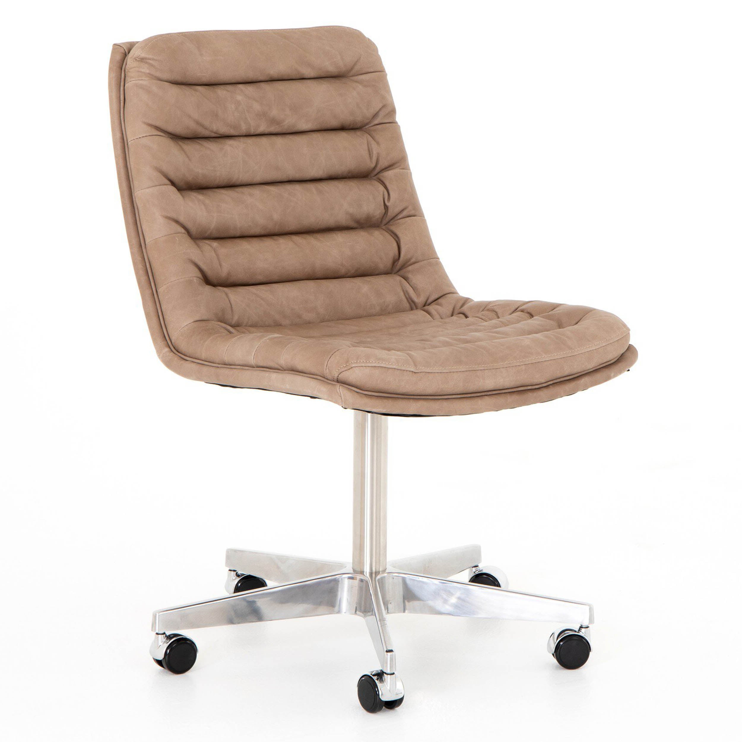 Malibu Desk Chair, Natural Washed Mushroom
