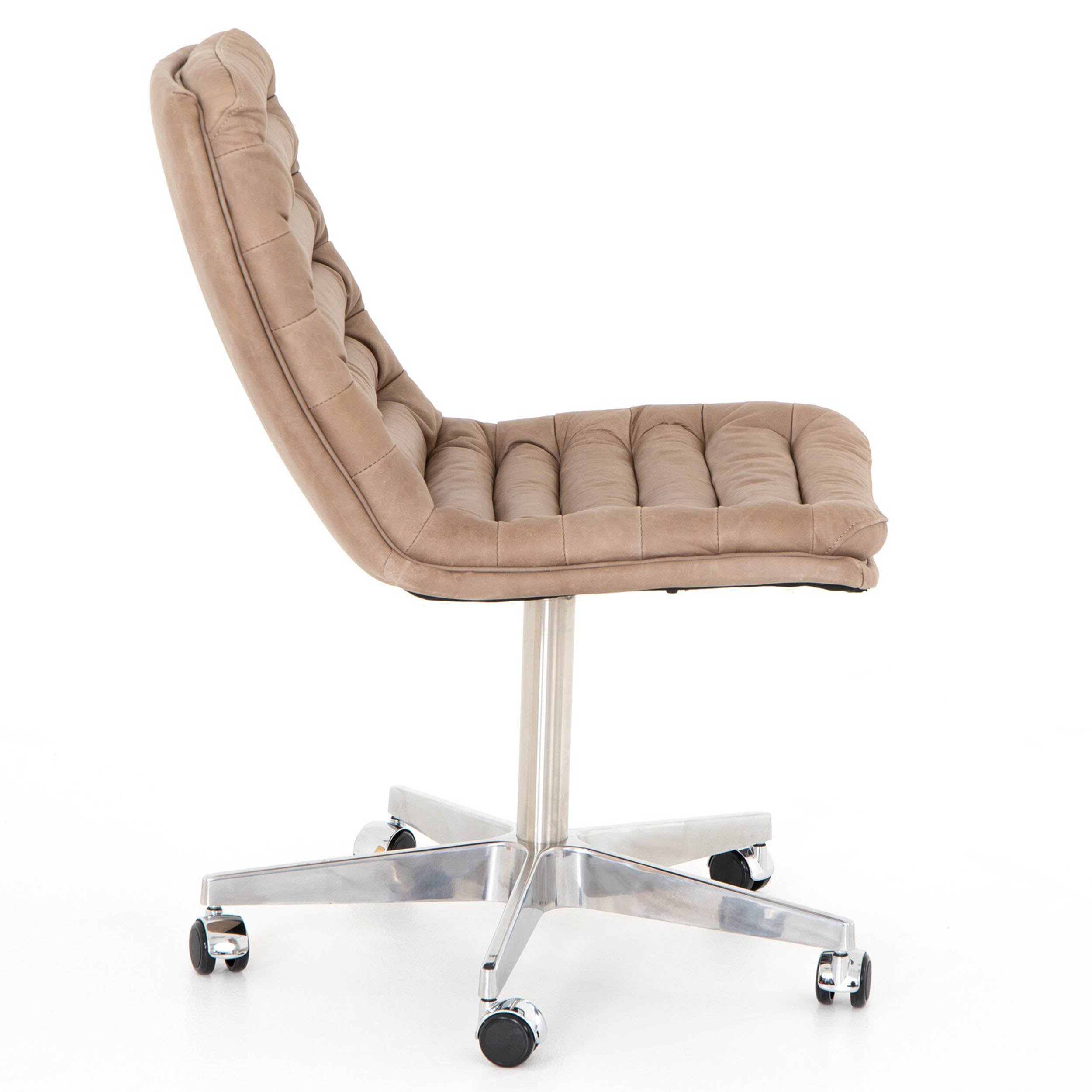 Malibu Desk Chair, Natural Washed Mushroom