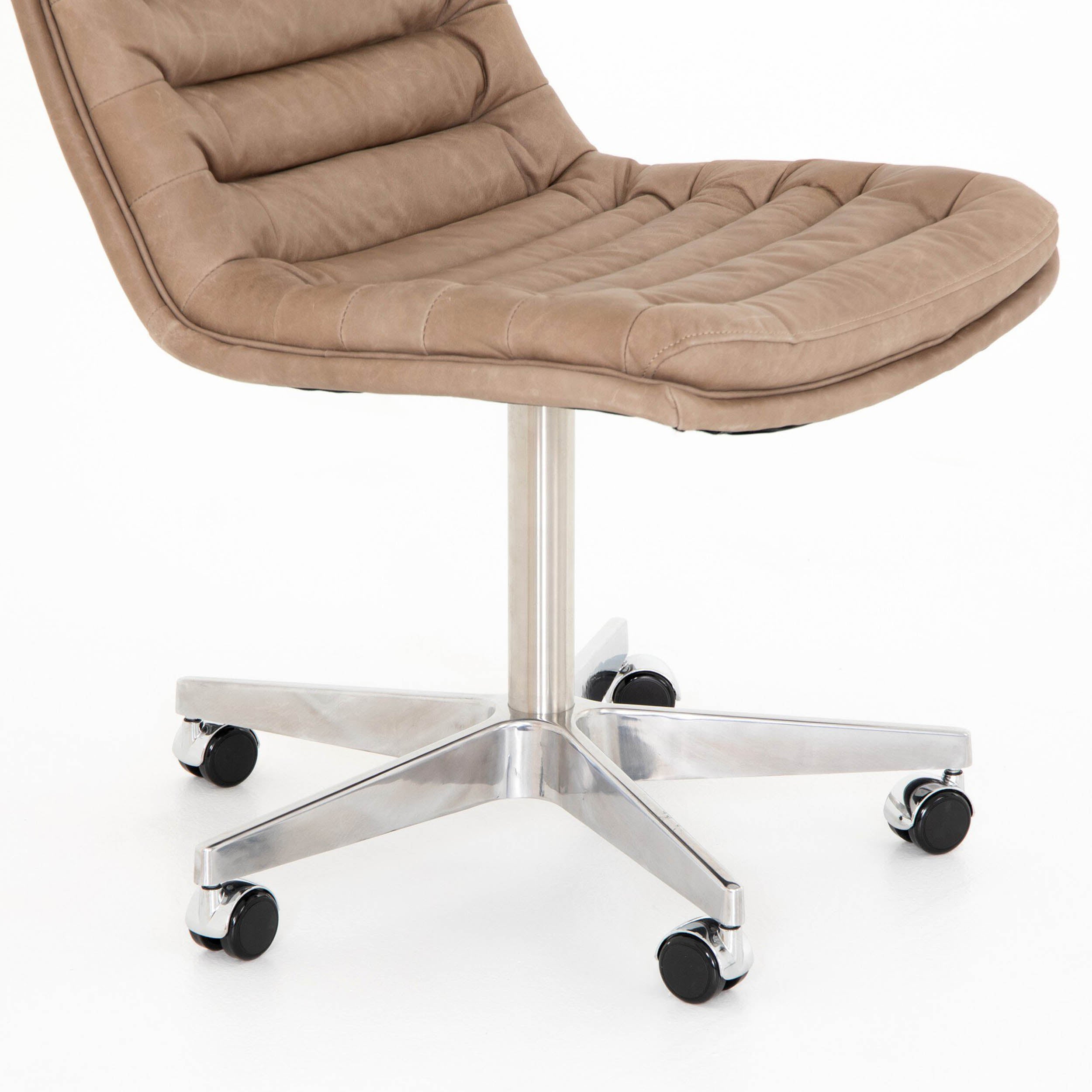 Malibu Desk Chair, Natural Washed Mushroom