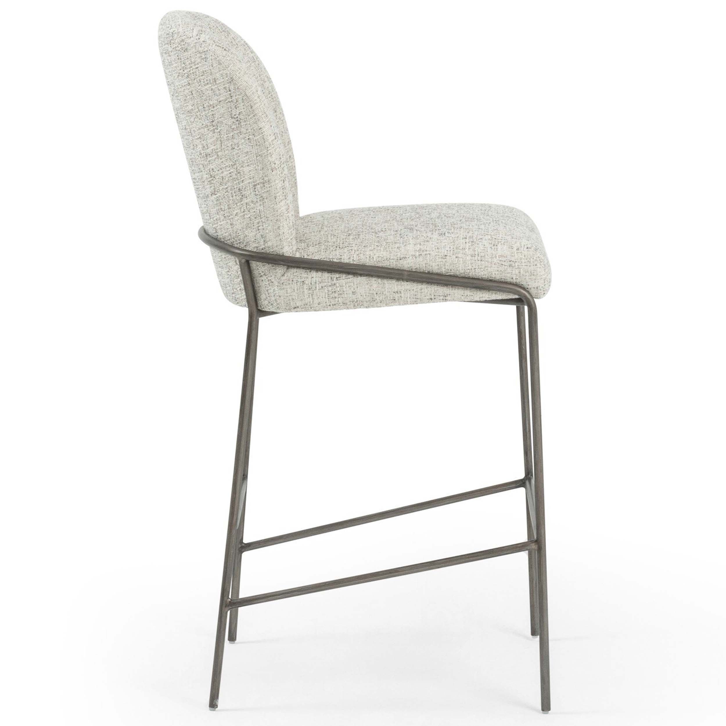 Astrud Bar + Counter Stool, Lyon Pewter