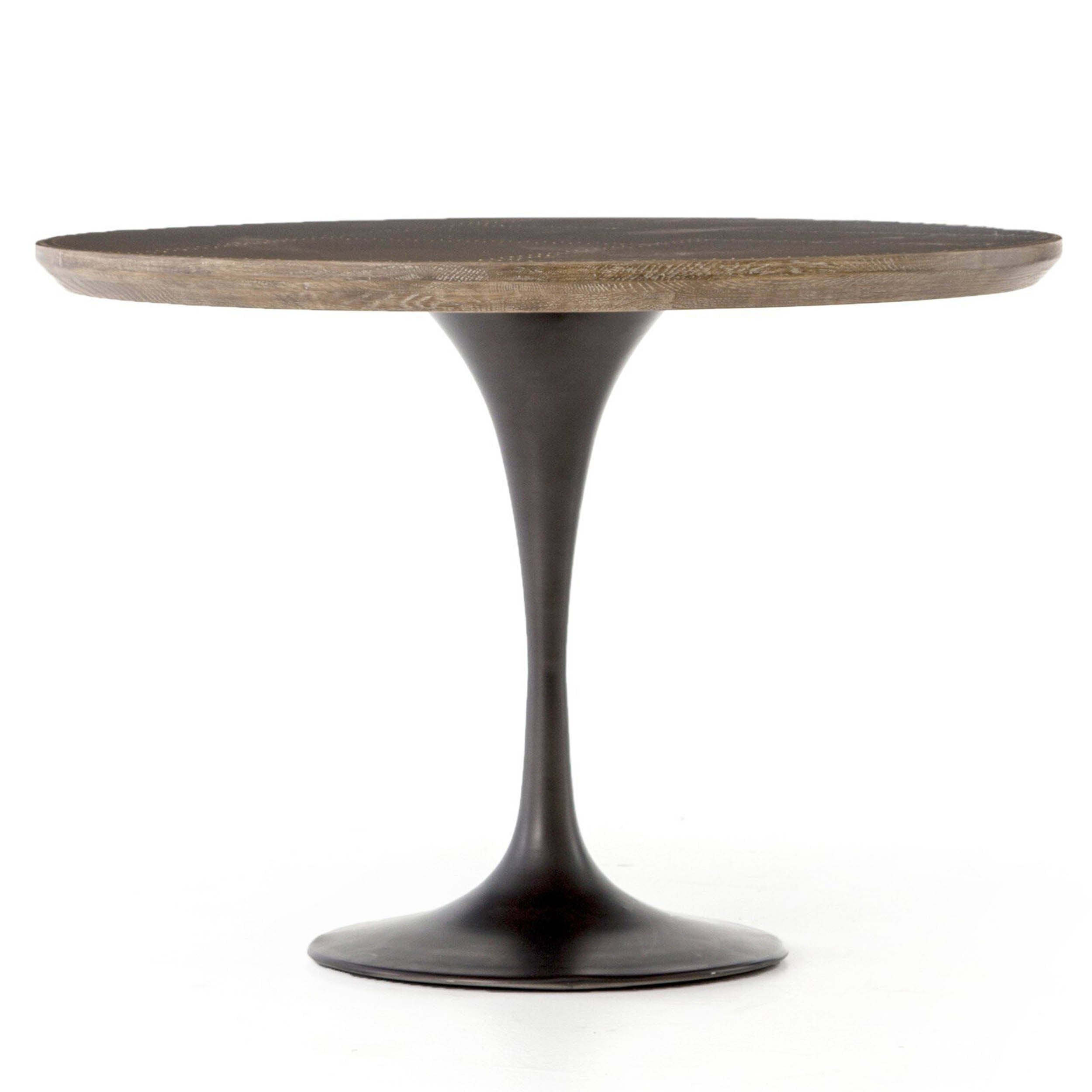 Powell Dining Table, Bright Brass Clad