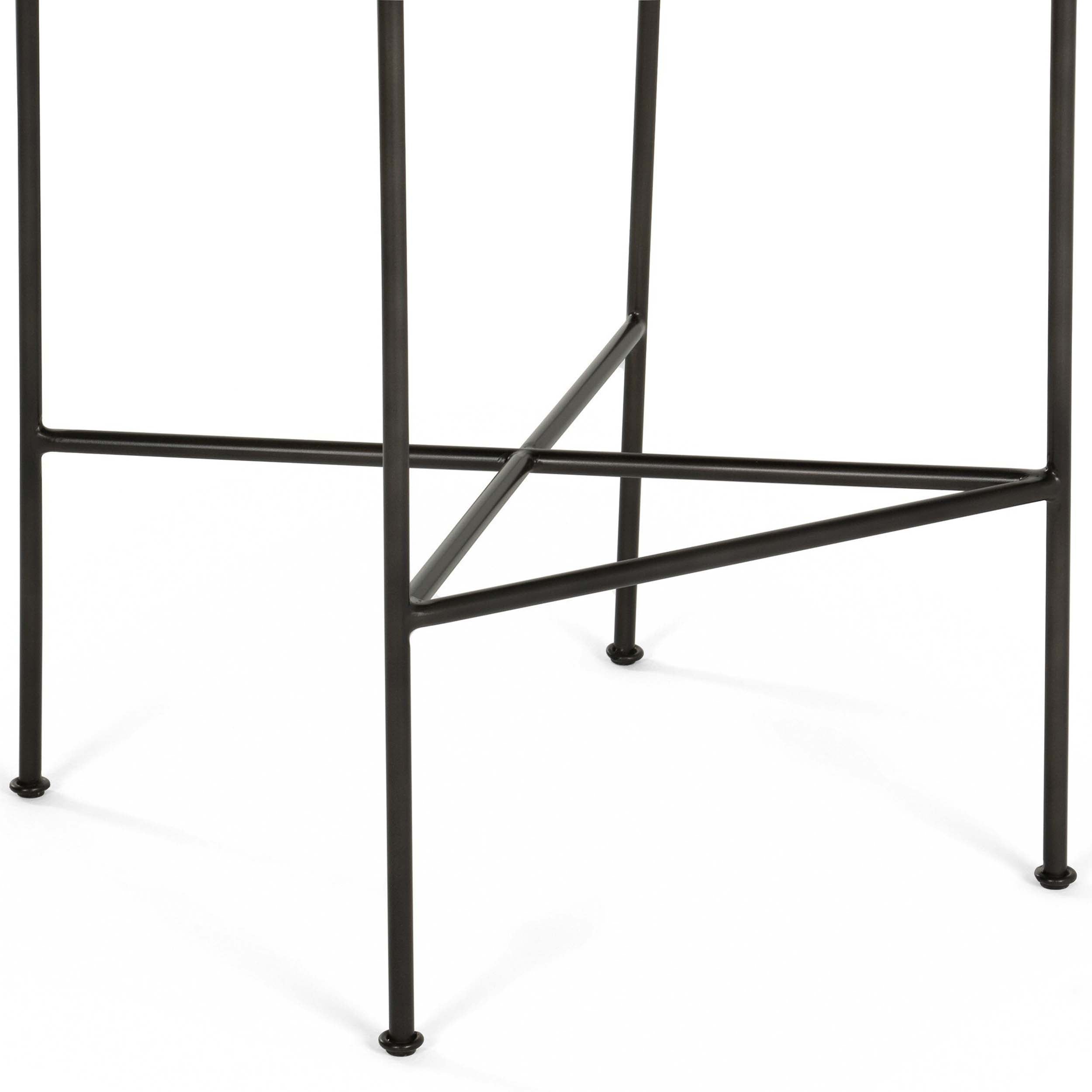 Wharton Bar + Counter Stool, Distressed Black