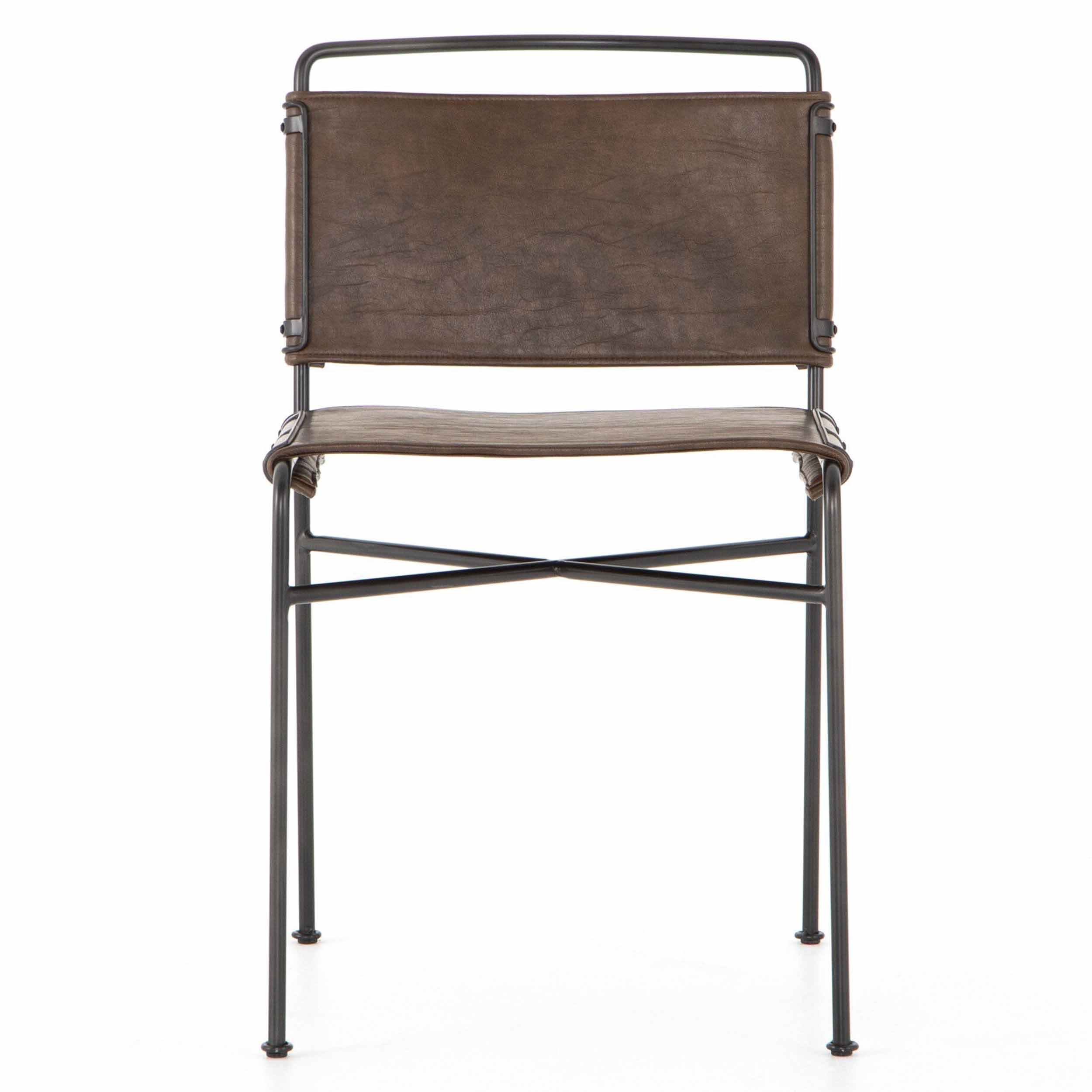 Wharton Dining Chair, Distressed Brown