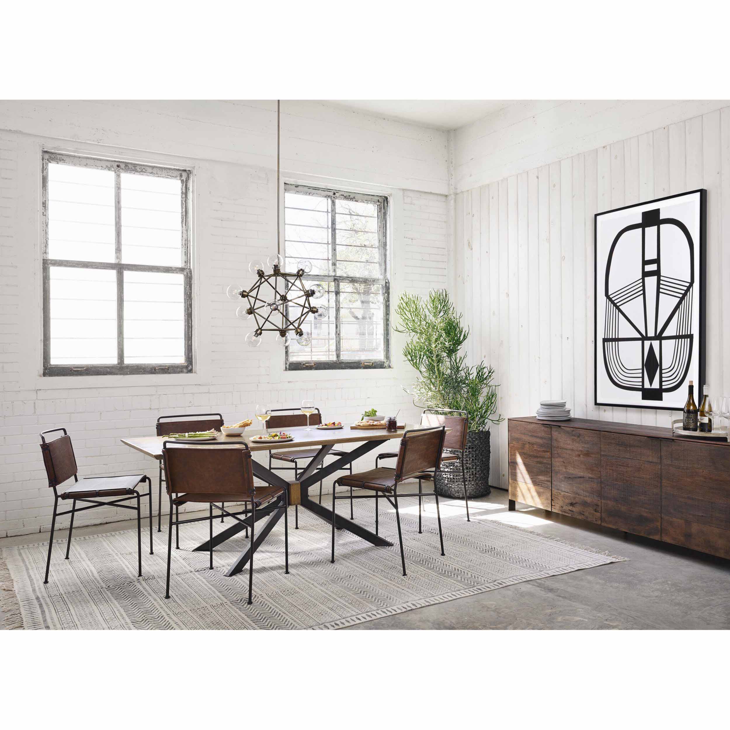 Wharton Dining Chair, Distressed Brown
