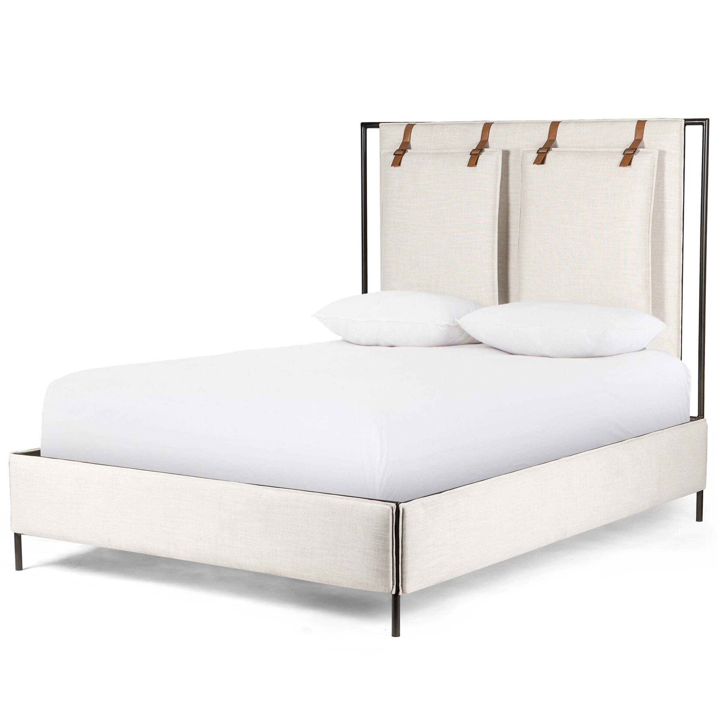 Leigh Upholstered Bed, Hockney Ivory