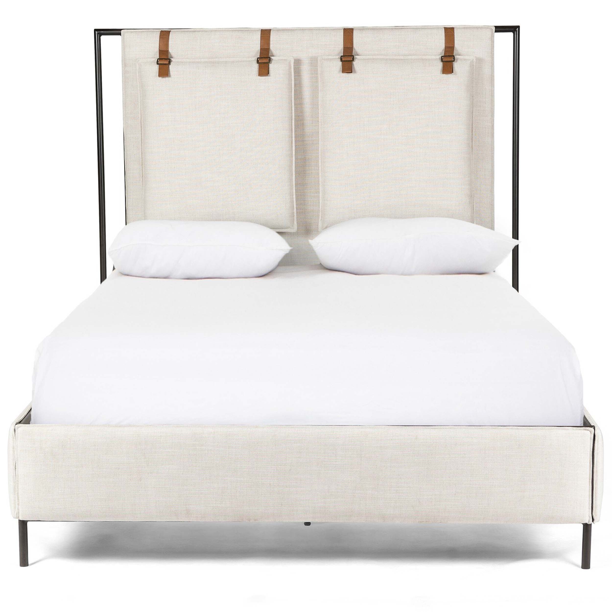 Leigh Upholstered Bed, Hockney Ivory